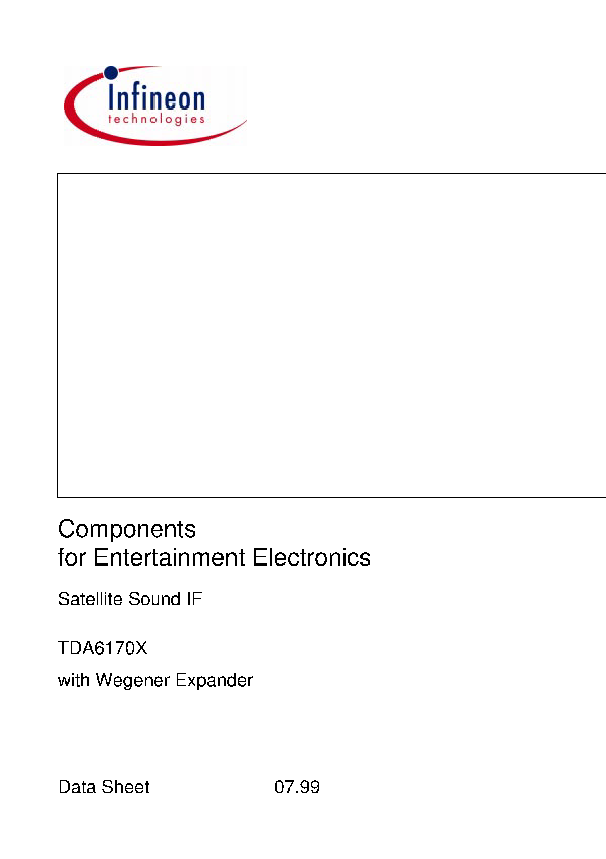 Даташит на микросхему TDA6170X страница 1 Даташит TDA6170X - Satellite Sound IF страница 1