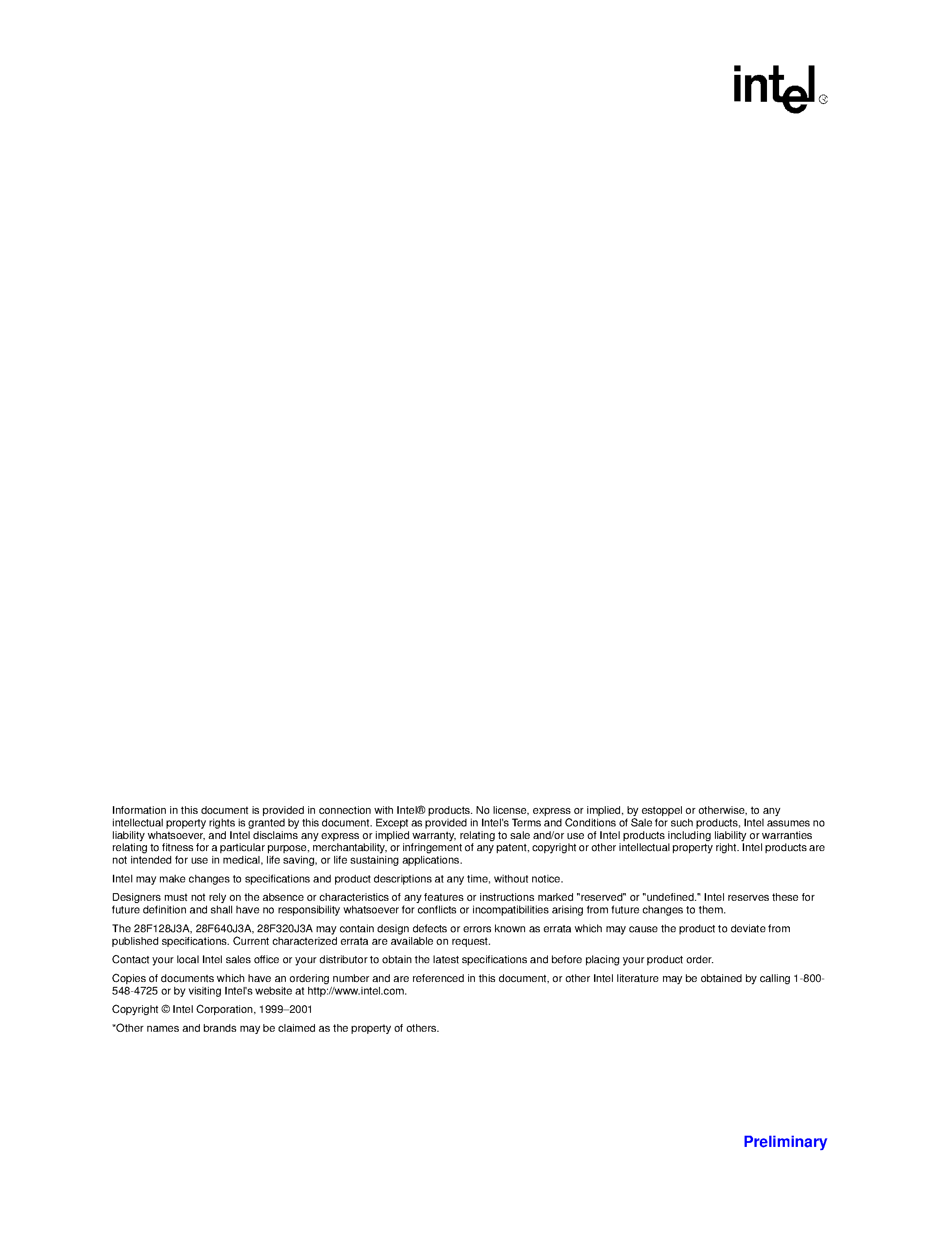 Datasheet 28F128J3A - 3 Volt Intel StrataFlash Memory page 2