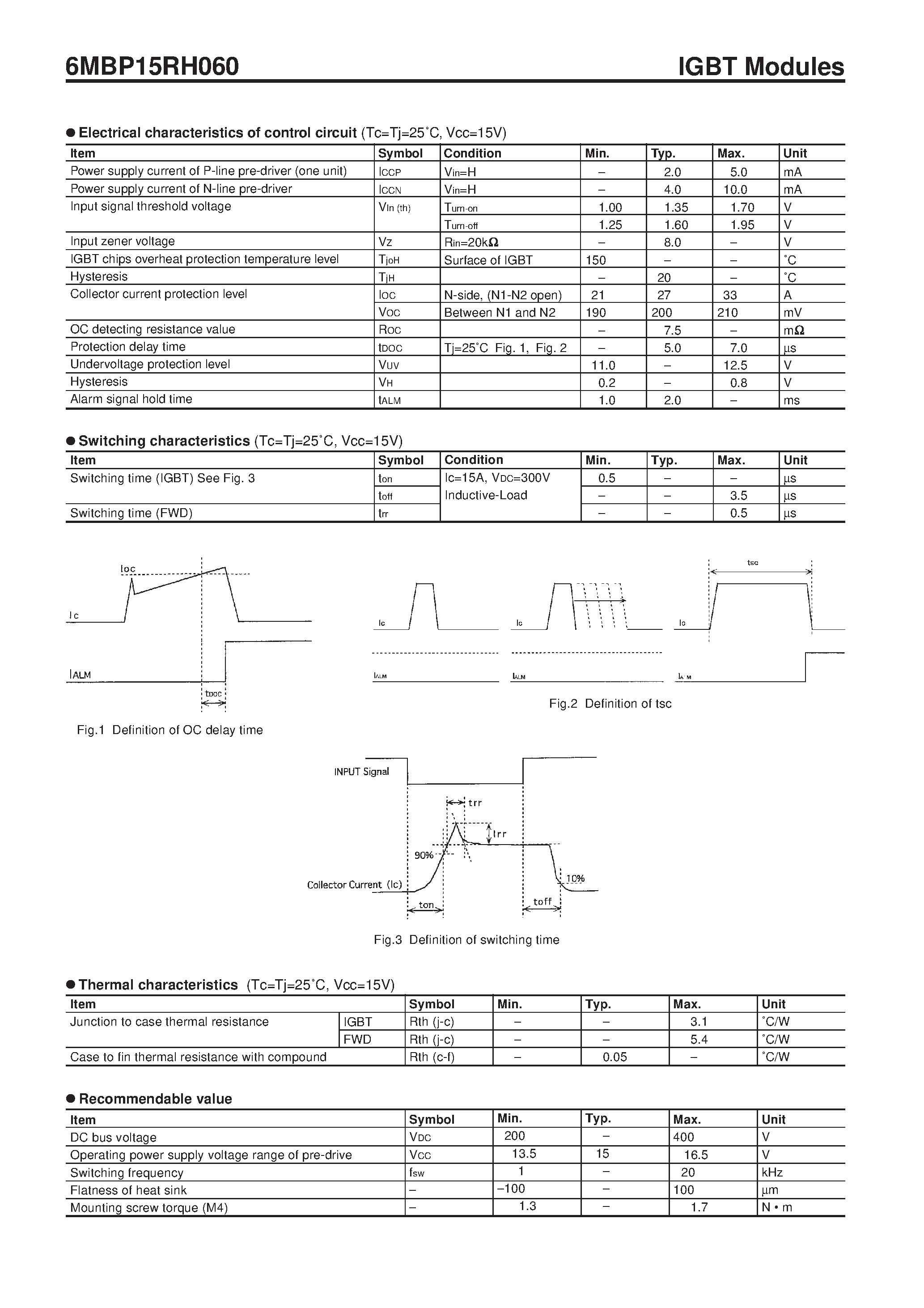 Даташит 2MBI100F-060 - IGBT-IPM R series страница 2
