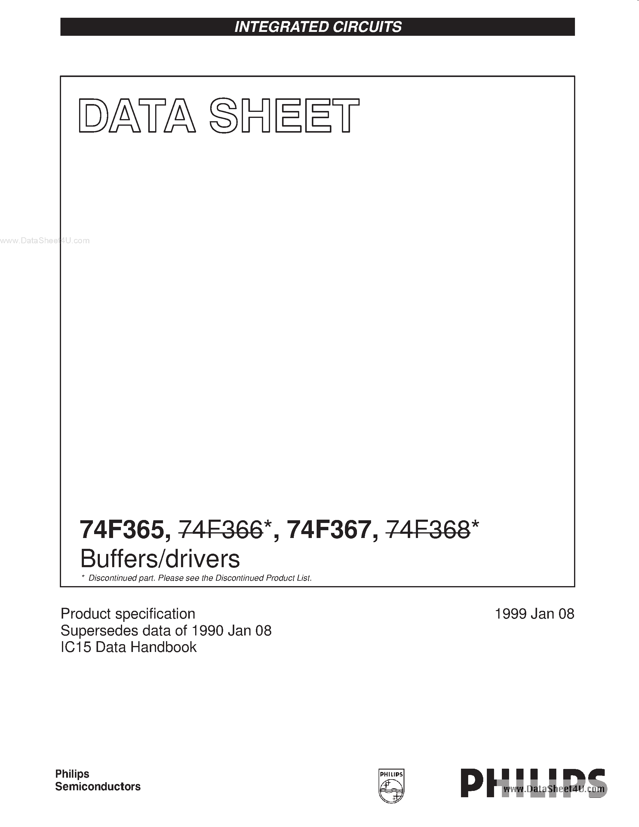Datasheet 74F367 - Buffers/drivers page 1