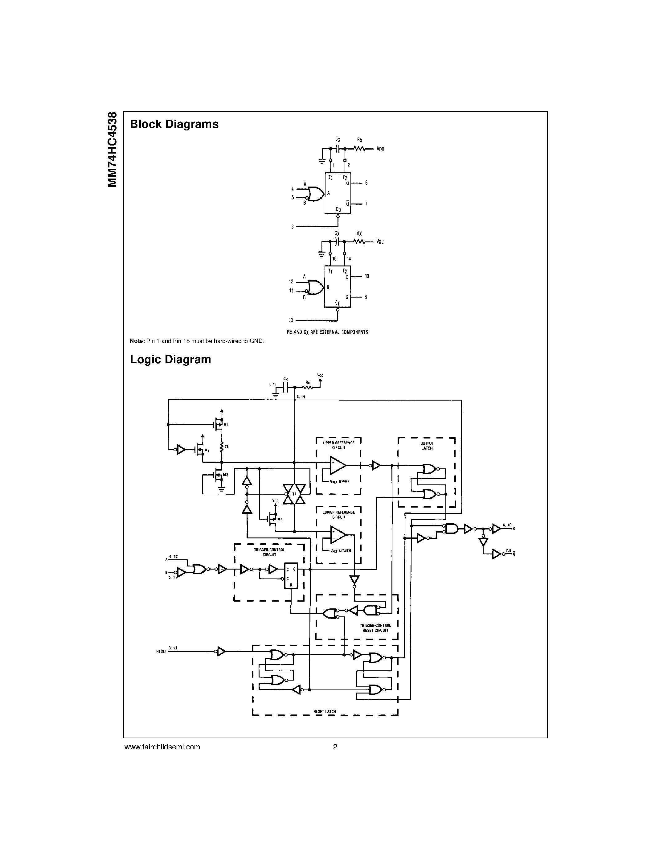 Даташит 74HC4538 - Dual Retriggerable Monostable Multivibrator страница 2