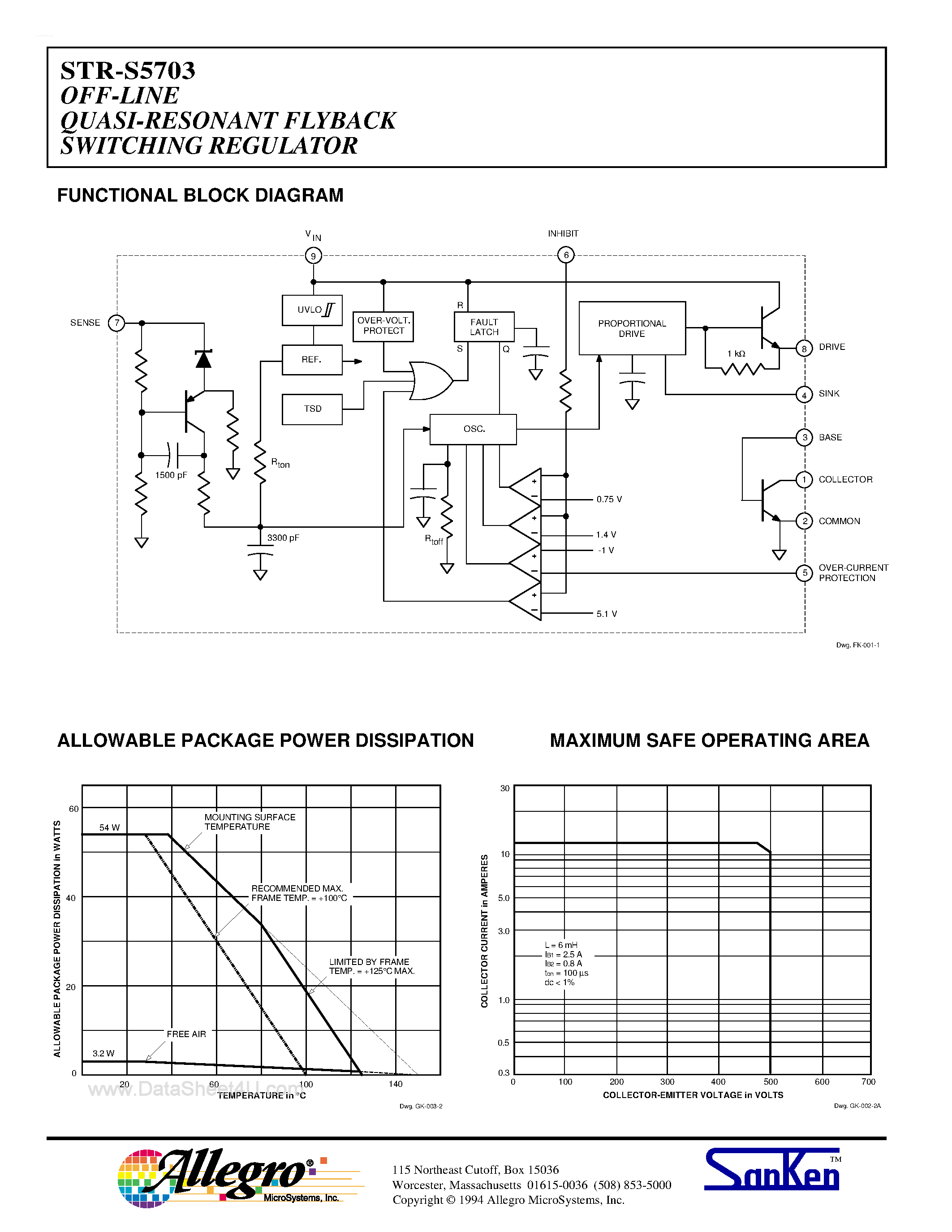 Даташит на микросхему STRS5703 страница 2 Даташит STRS5703 - Off-Line Switching Regulator with Bipolar Switching Transistor страница 2