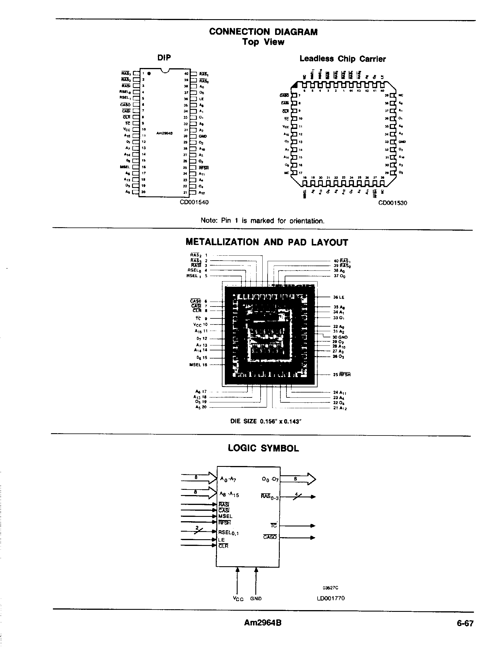 Datasheet AM2964B page 2 Datasheet AM2964B - Dynamic Memory Controller page 2