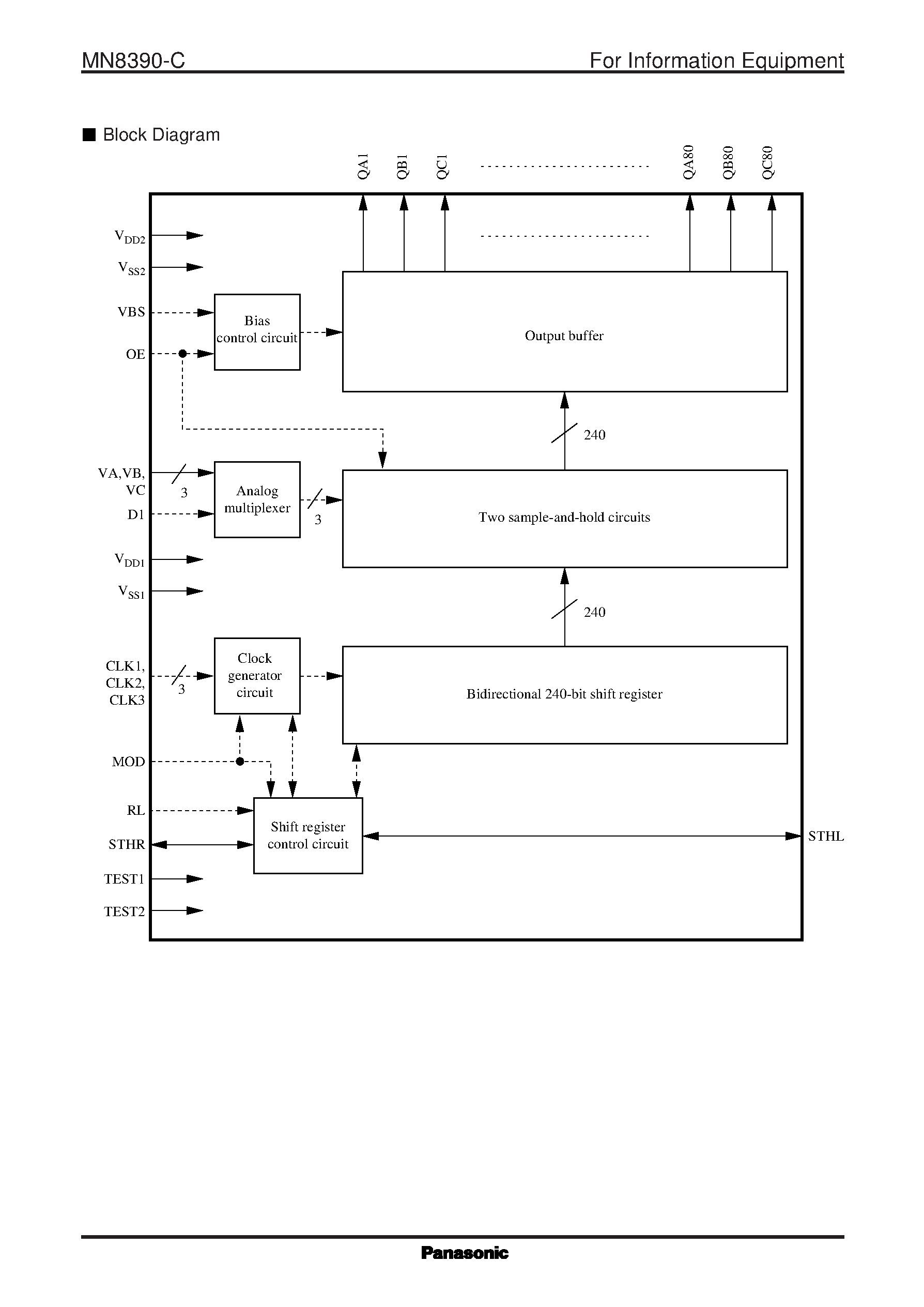 Даташит MN8390-C - LCD Panel Source Driver страница 2