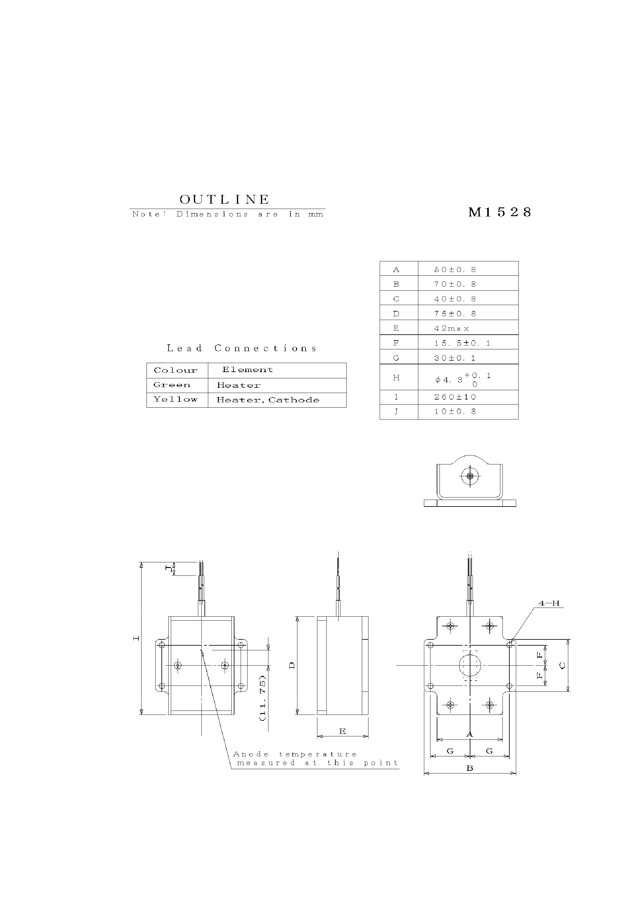 Даташит M1528 - X-Band Magnetron страница 2