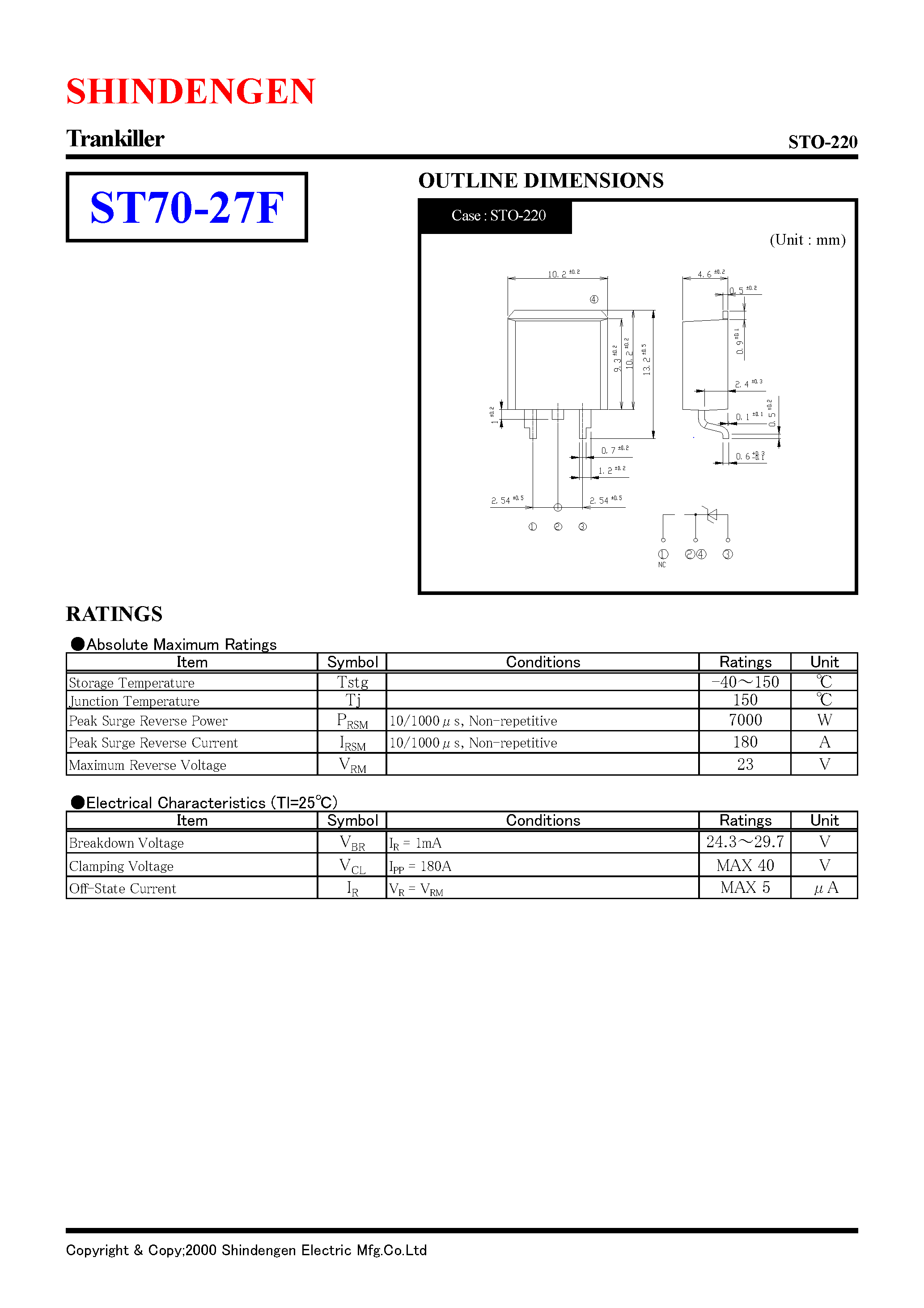 Даташит на микросхему ST70-27F страница 1 Даташит ST70-27F - Trankiller страница 1