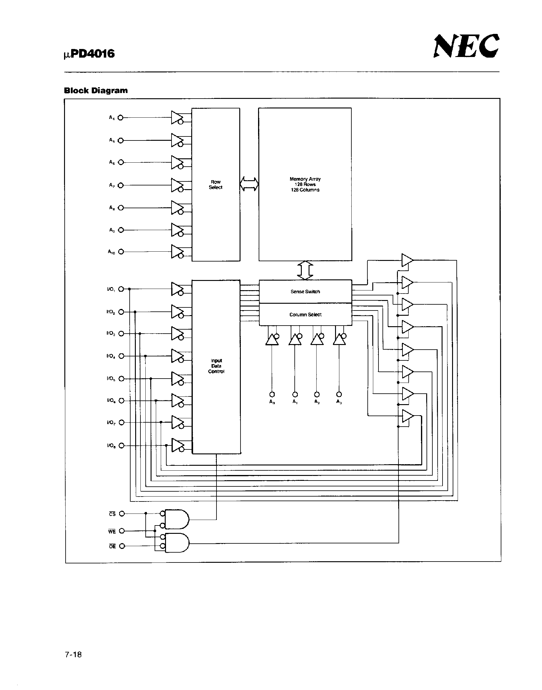 Даташит UPD4016 - 2048 x 8 Bit Static NMOS RAM страница 2