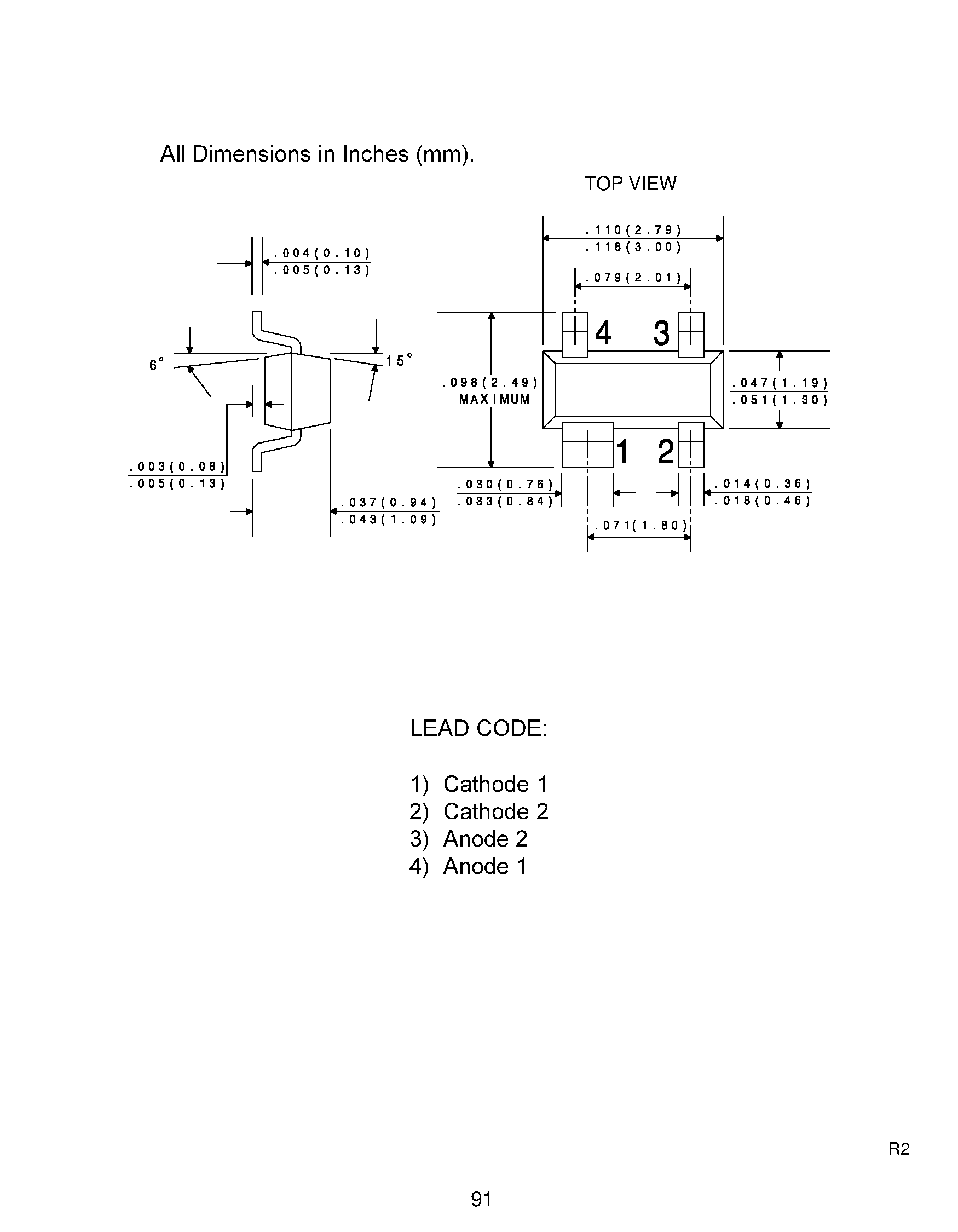 Даташит BAW101 - DUAL / ISOLATED HIGH VOLTAGE SWITCHING DIODES страница 2