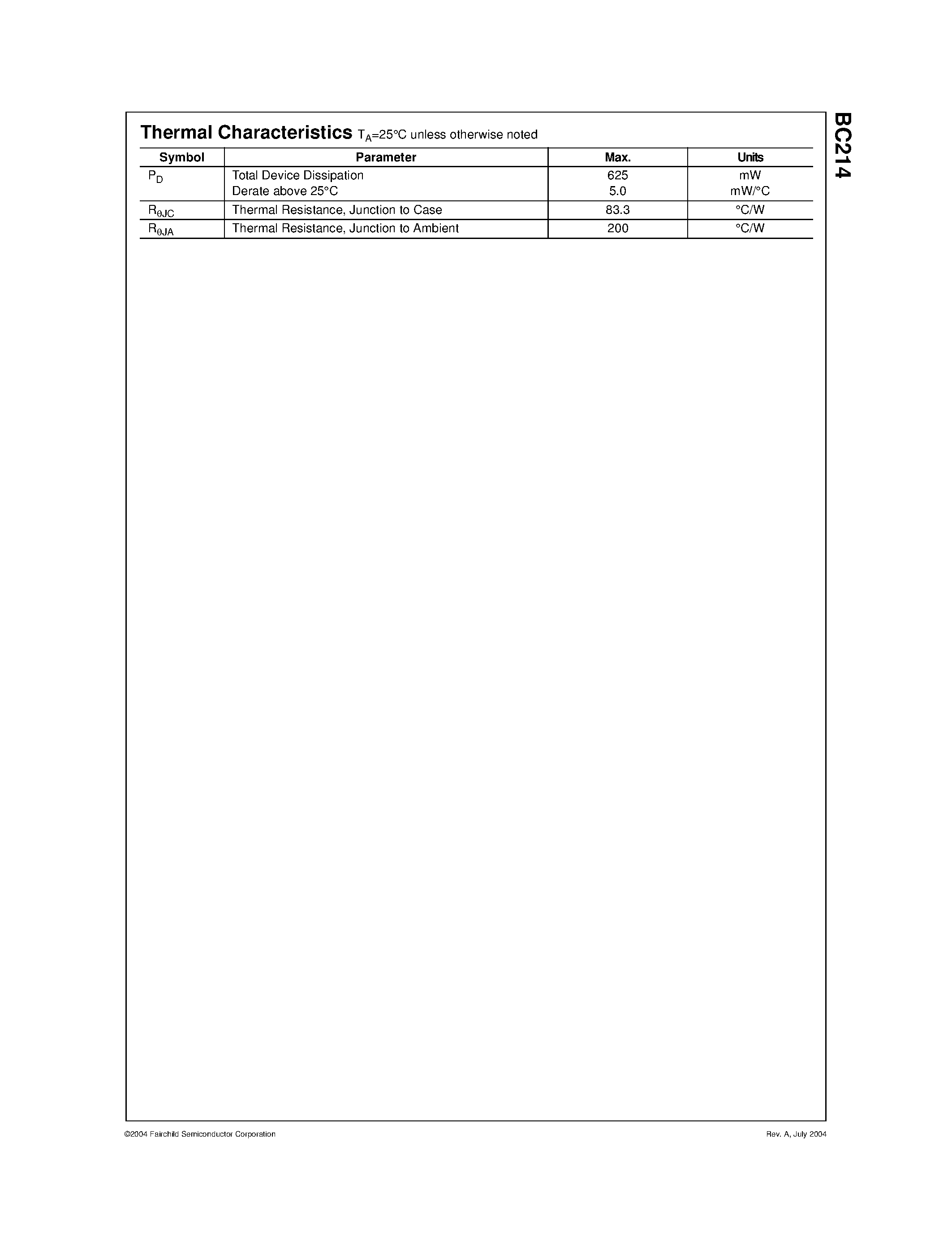 Datasheet Bc214 - Process 63 PNP Medium Power page 2