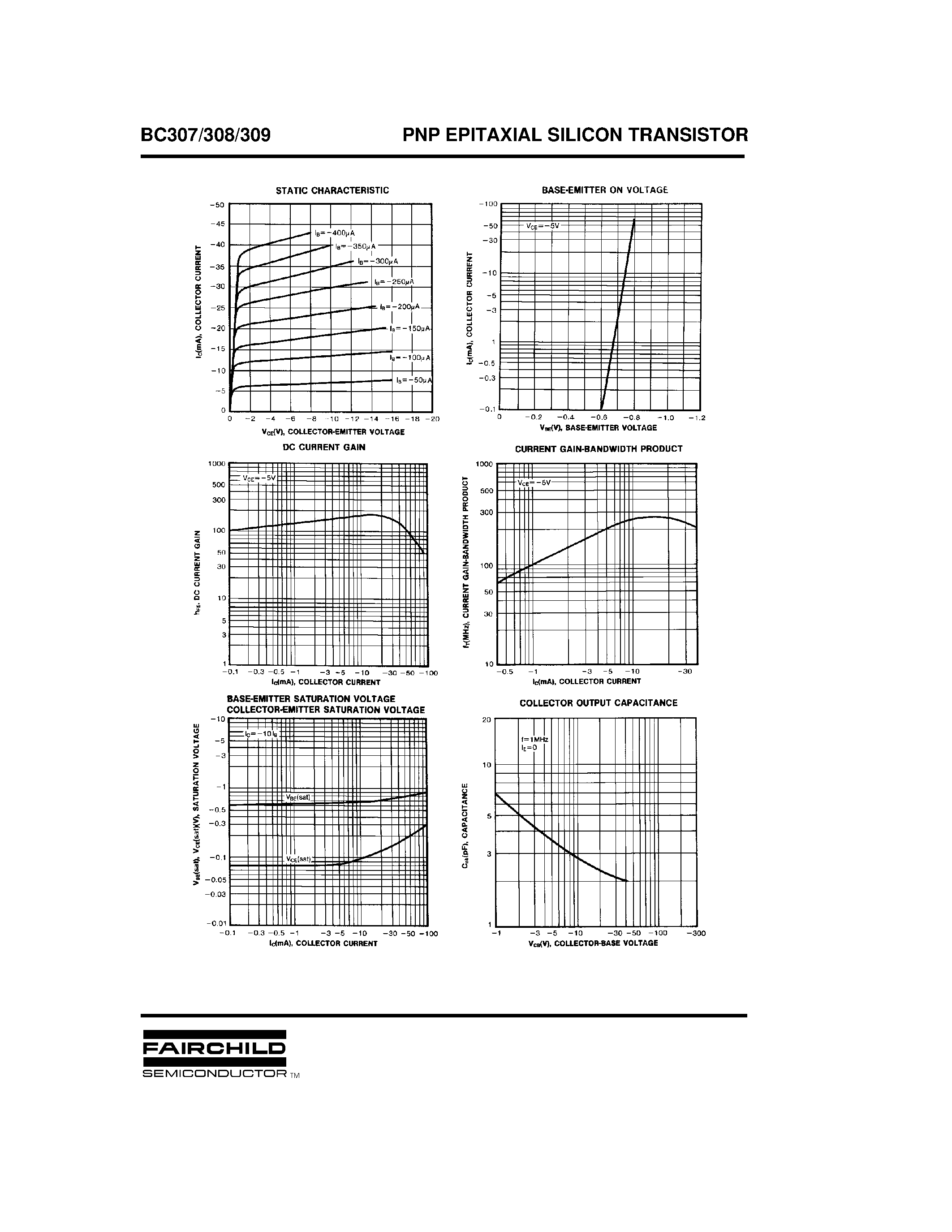 Datasheet BC307 - PNP EPITAXIAL SILICON TRANSISTOR page 2