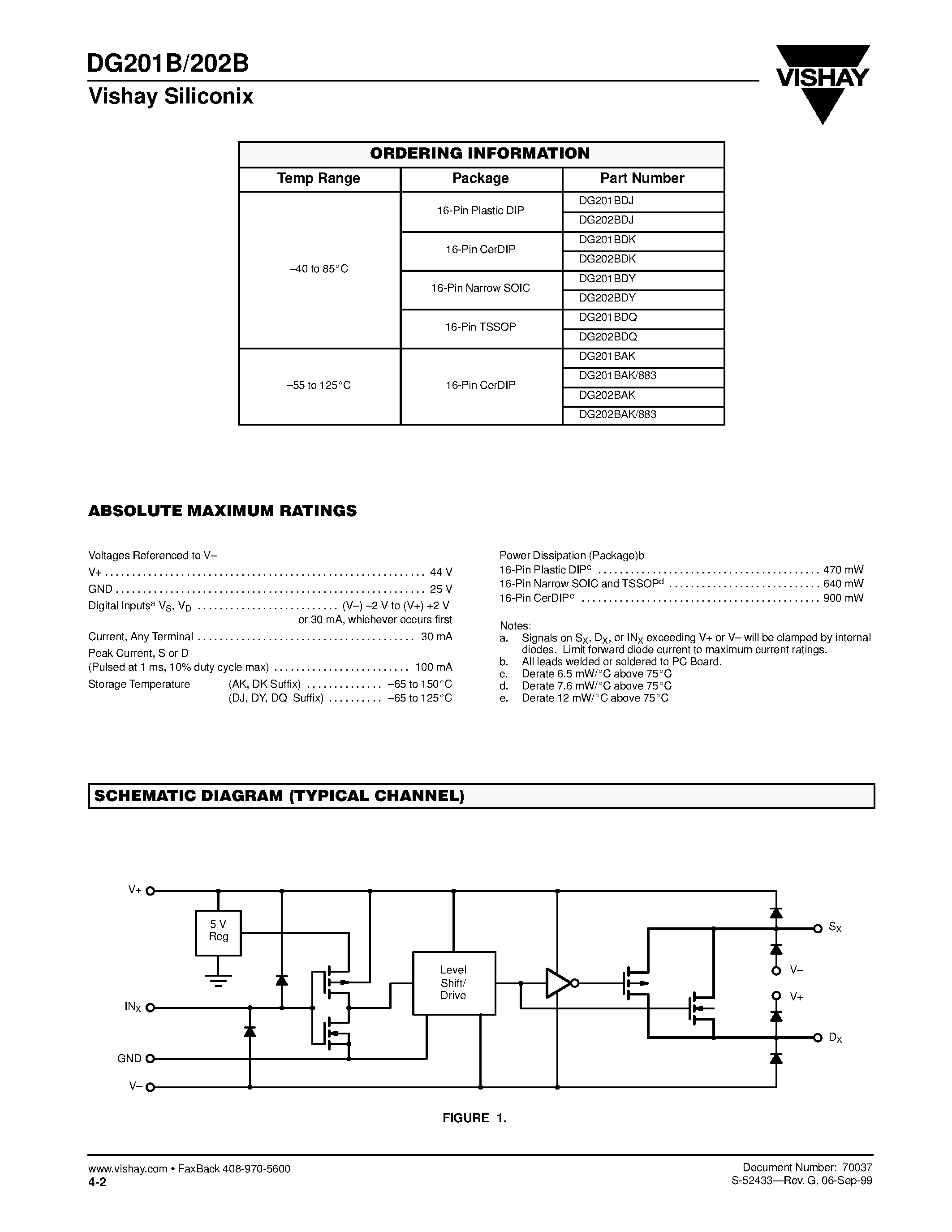 Даташит на микросхему DG202BDK страница 2 Даташит DG202BDK - Improved Quad CMOS Analog Switches страница 2