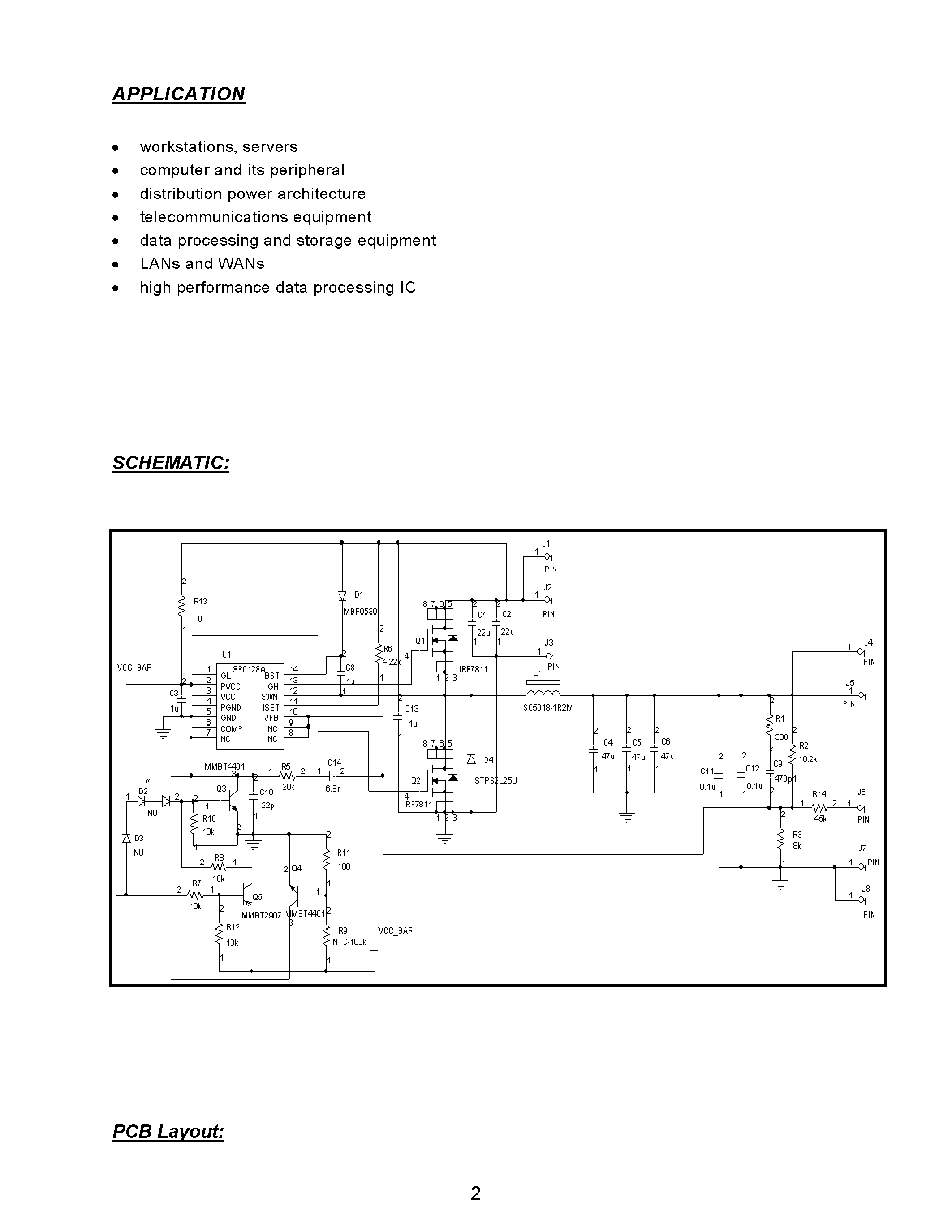 Datasheet SP6128AB - Non-Isolated DC-DC SIP Modules:3.0Vdc-5.5Vdc In / 0.9Vdc-3.3Vdc out / 10A page 2