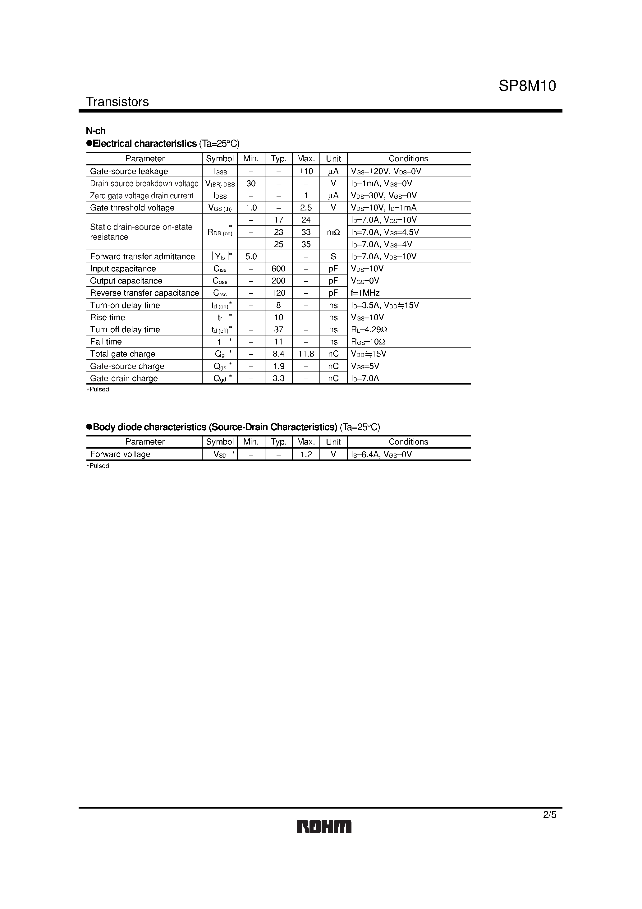 Datasheet SP8M10 - Switching page 2
