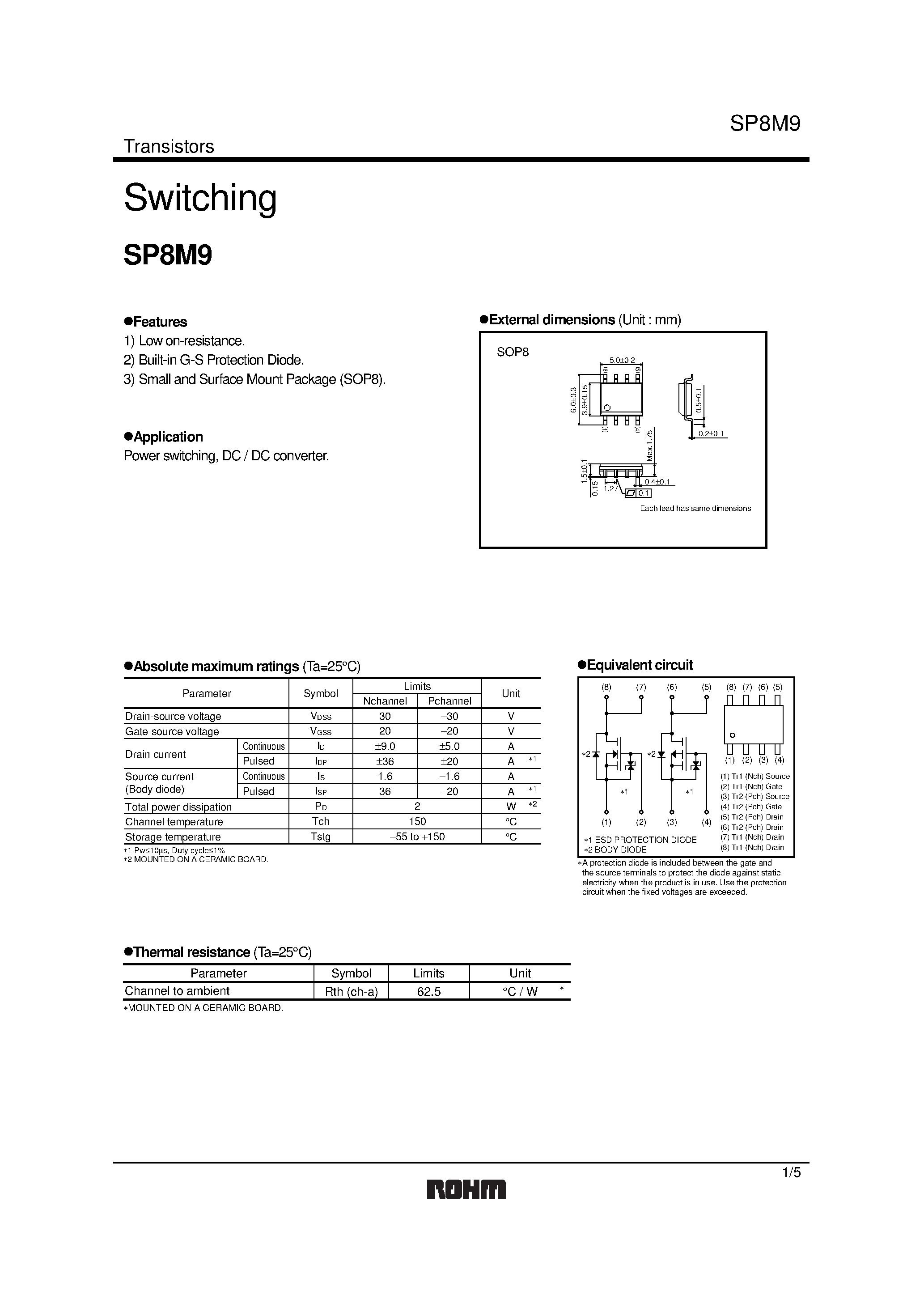 Datasheet SP8M9 - Switching page 1