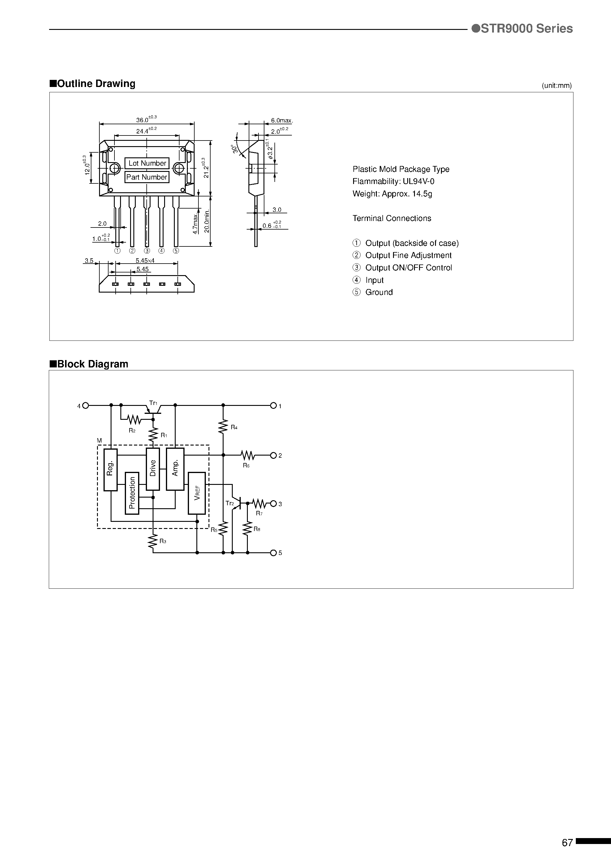 Datasheet STR9000 - 5-Terminal / Low Dropout Voltage Dropper Type page 2