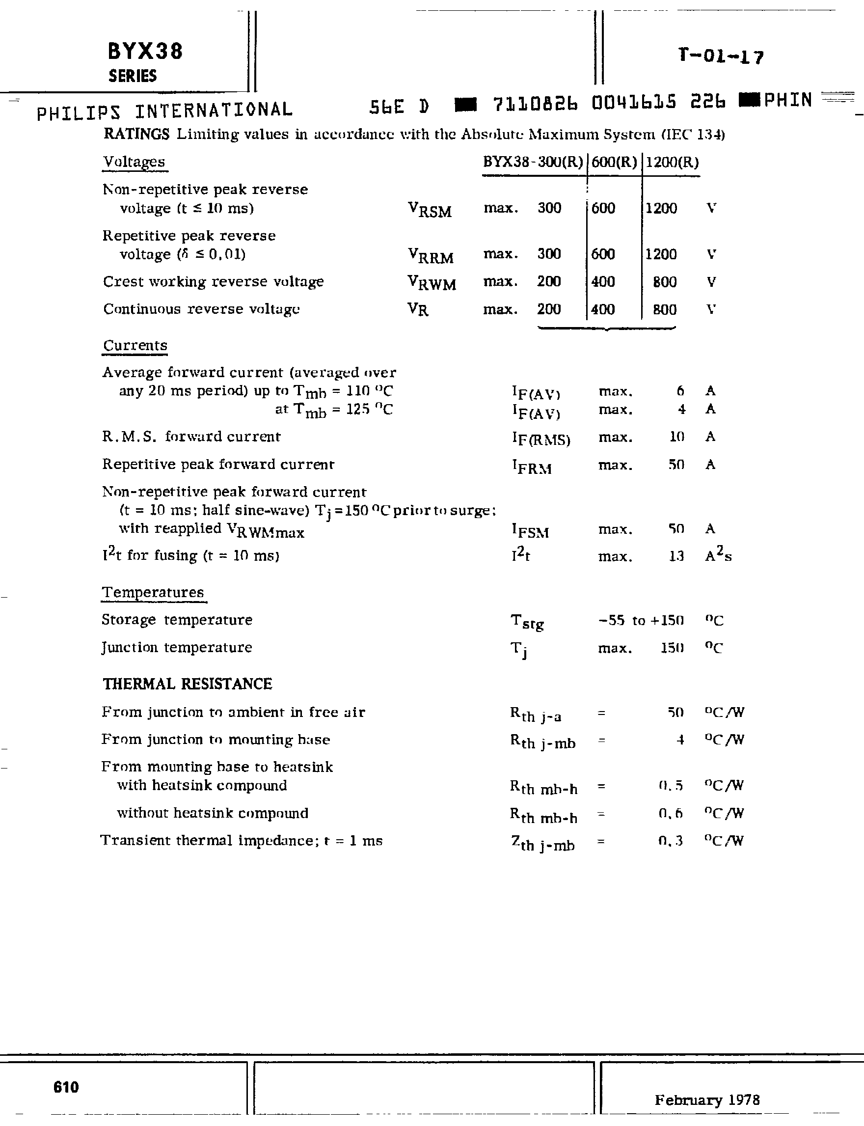 Datasheet BYX38-xxx page 2 Datasheet BYX38-xxx - Silicon Rectifier Diodes page 2