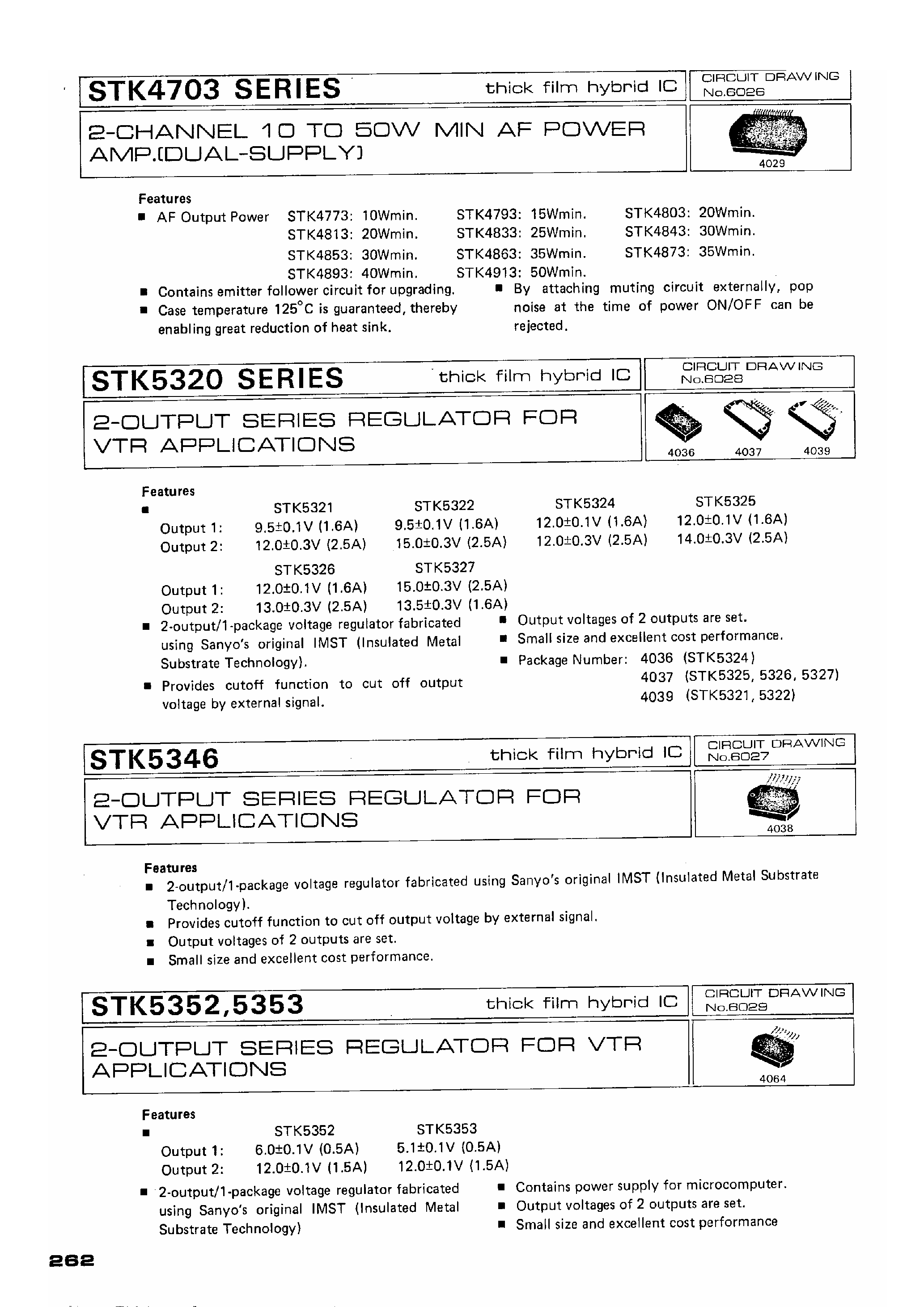 Datasheet STK4793 - 2-Channel 10 to 50W Min AF Power AMP page 1
