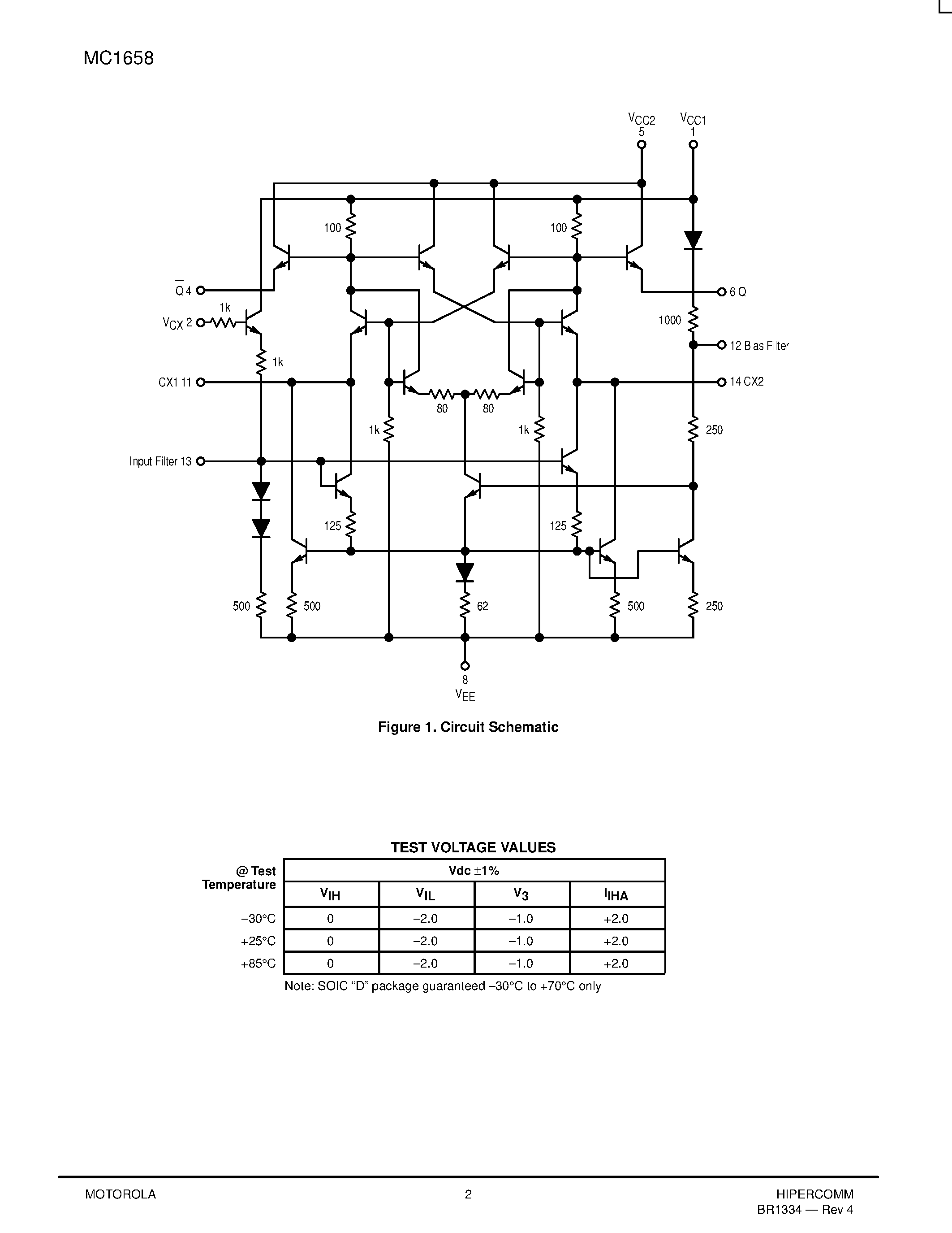 Даташит на микросхему MC1658 страница 2 Даташит MC1658 - Voltage Controlled Multivibrator страница 2
