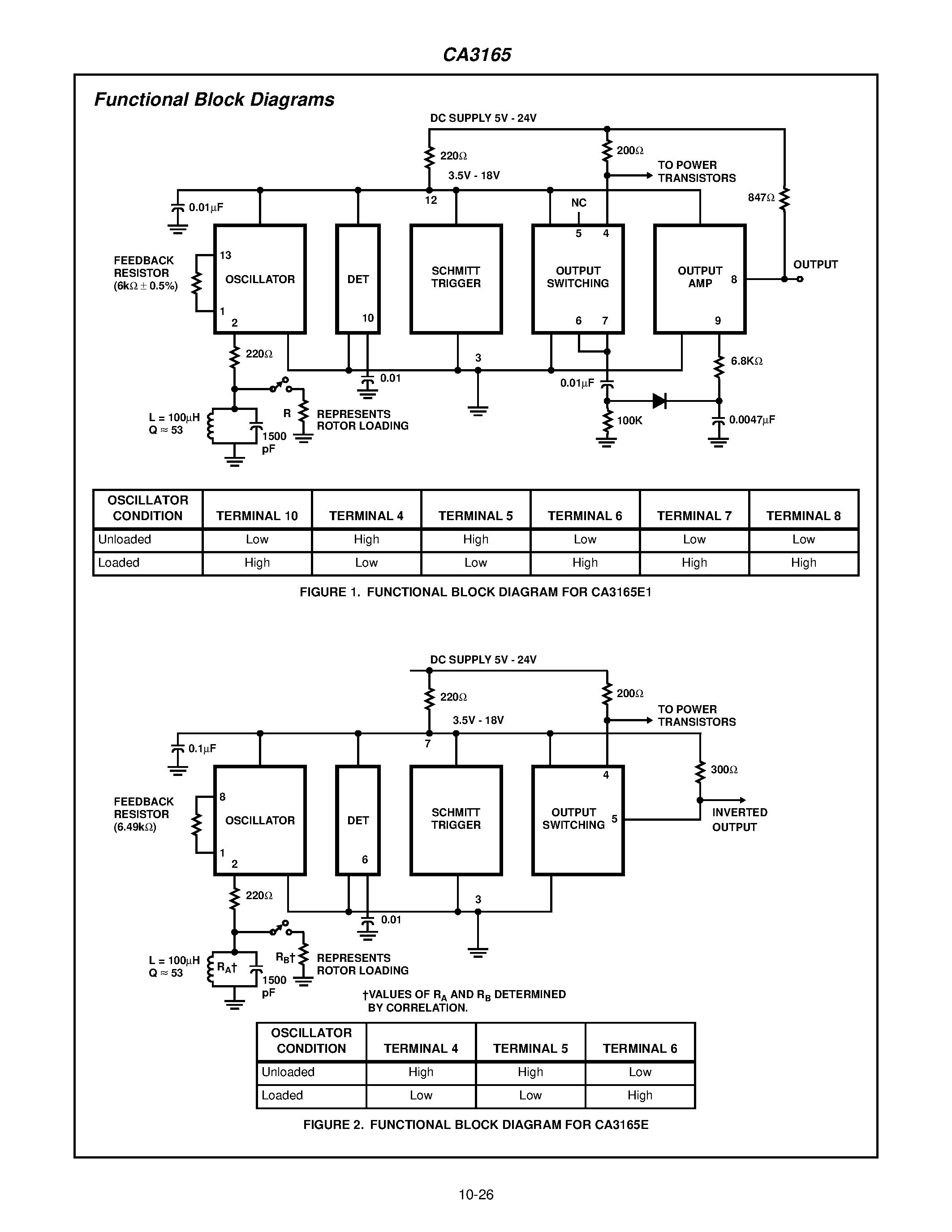 Даташит CA3165 - Electronic Switching Circuit страница 2