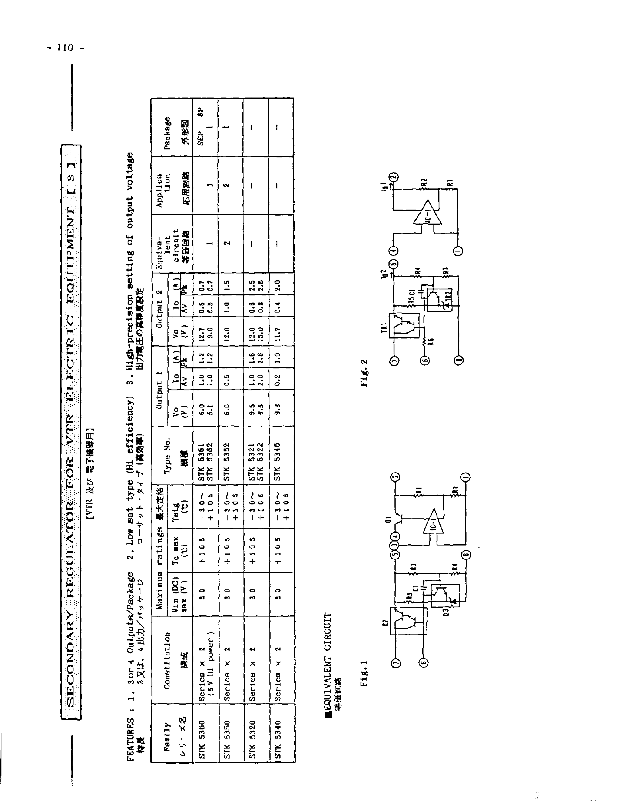 Datasheet STK53xx - 2 Output Series Regulator for VTR page 1