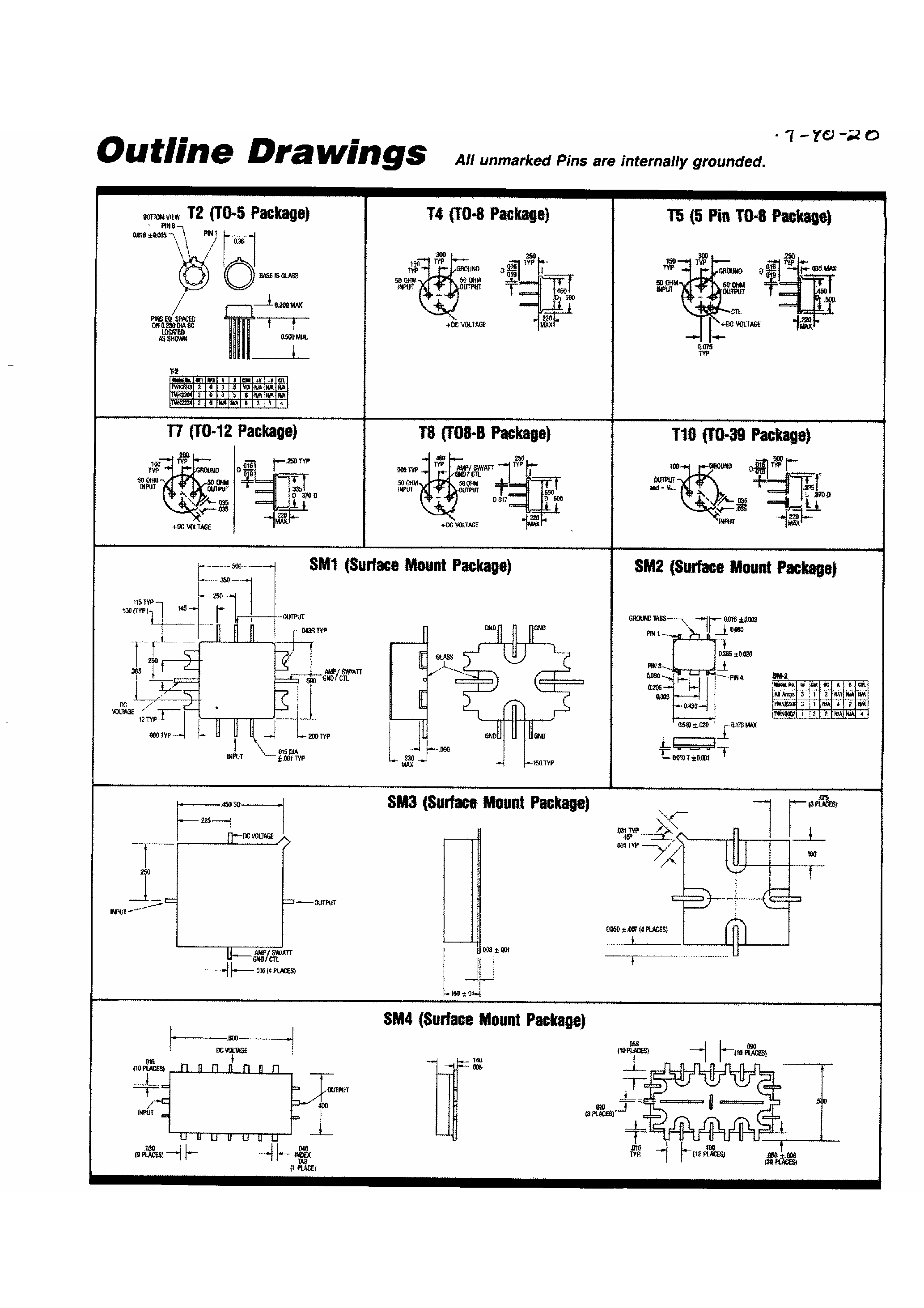 Datasheet TN9202-x page 2 Datasheet TN9202-x - Amplifiers page 2