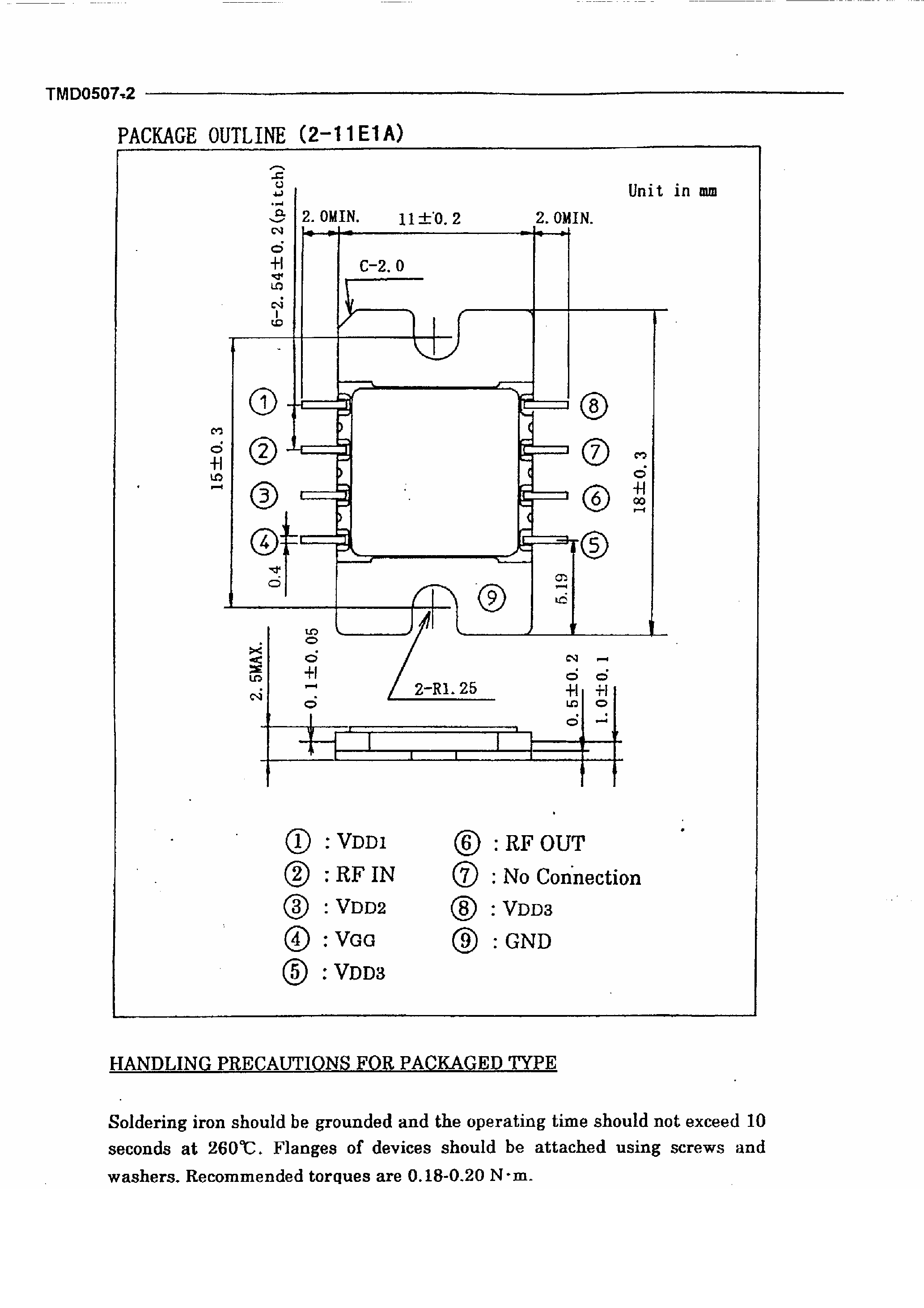 Datasheet TMD0507-2 - Power GaAs MMIC page 2