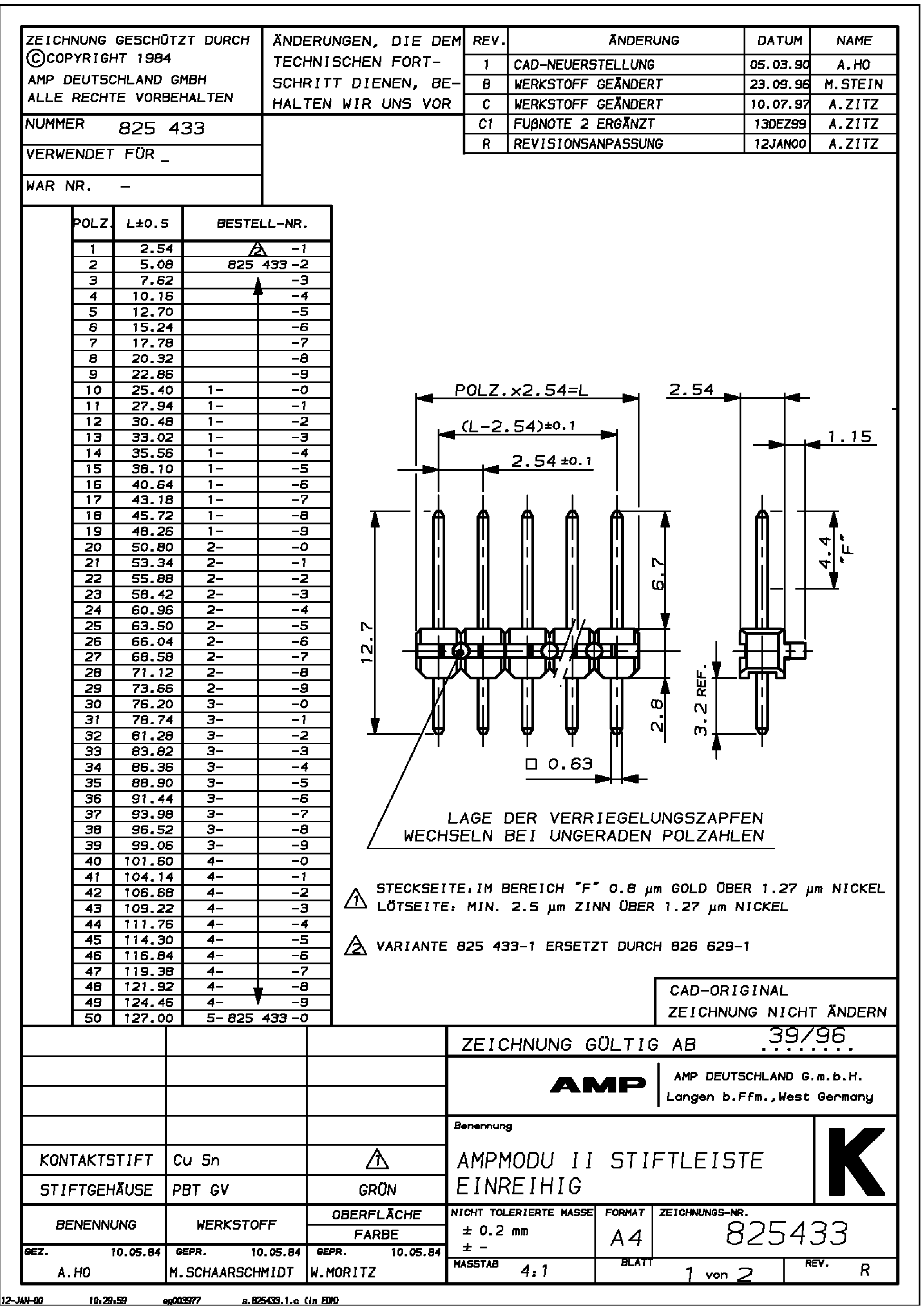 Datasheet 825433 - amp connector page 1