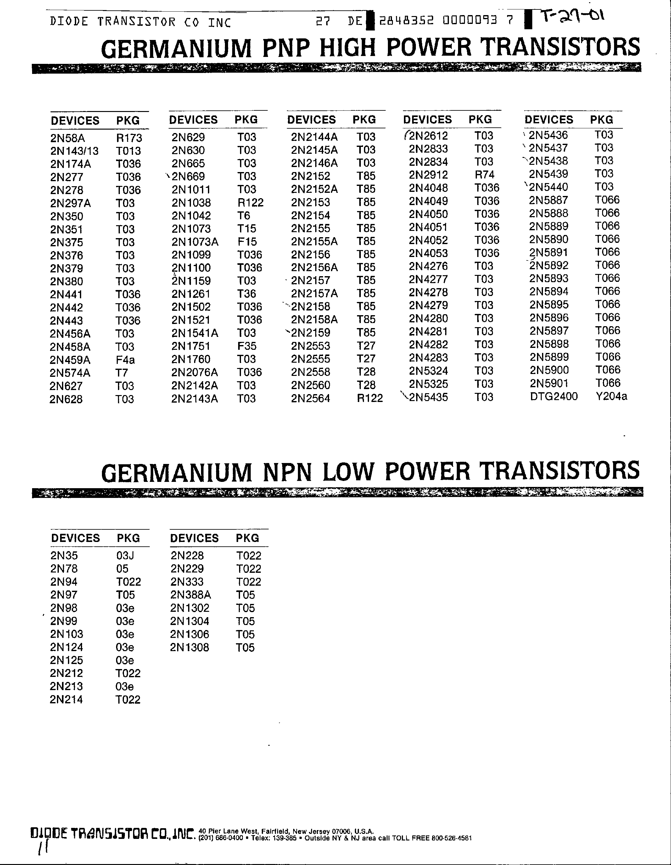Даташит на микросхему 2N4276 страница 1 Даташит 2N4276 - Germanium High Power Transistors страница 1