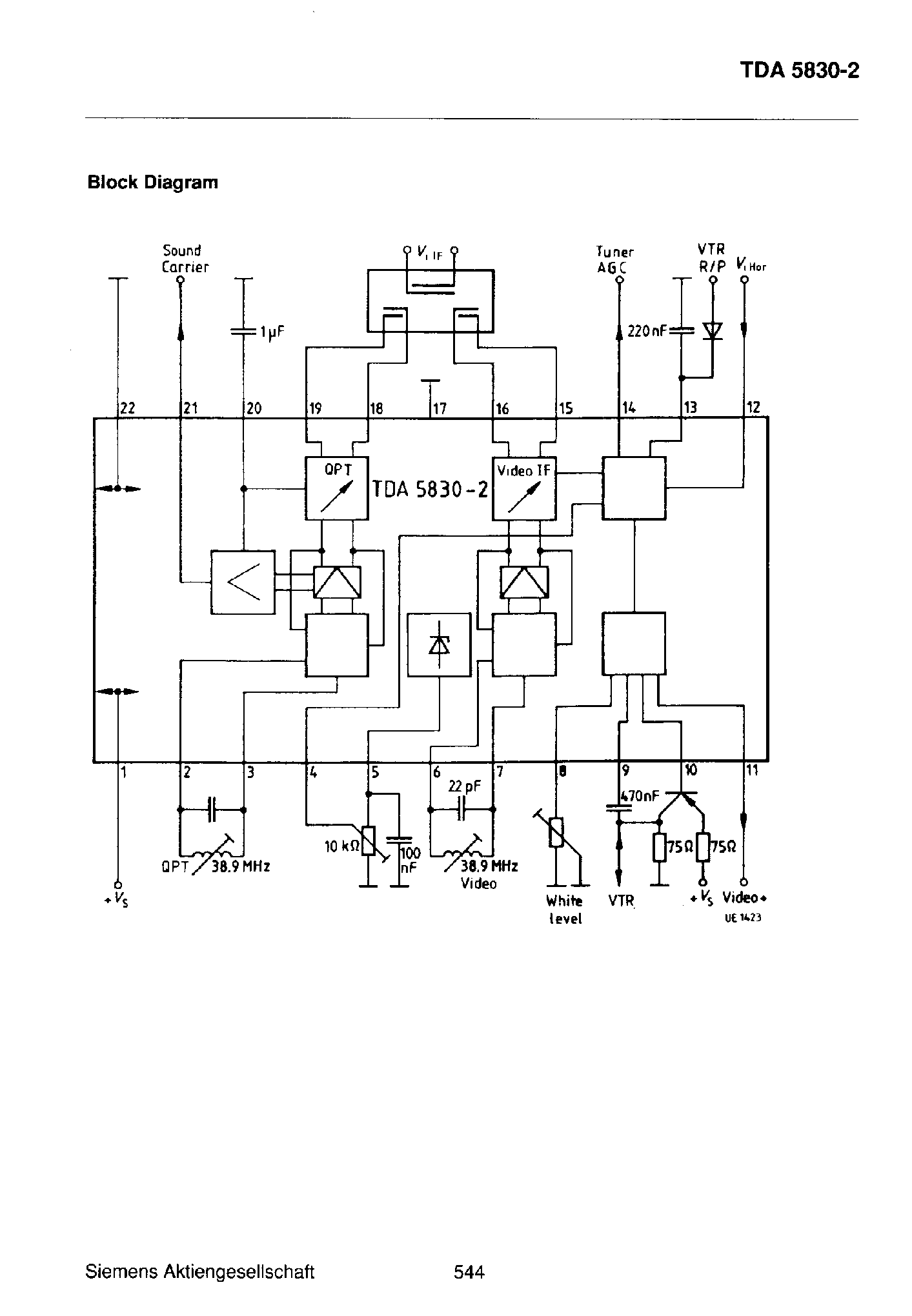 Datasheet TDA5830-2 - VIDEO IF IC WITH VTR CONNECTION AND QUASI PARALLERL SOUND page 2