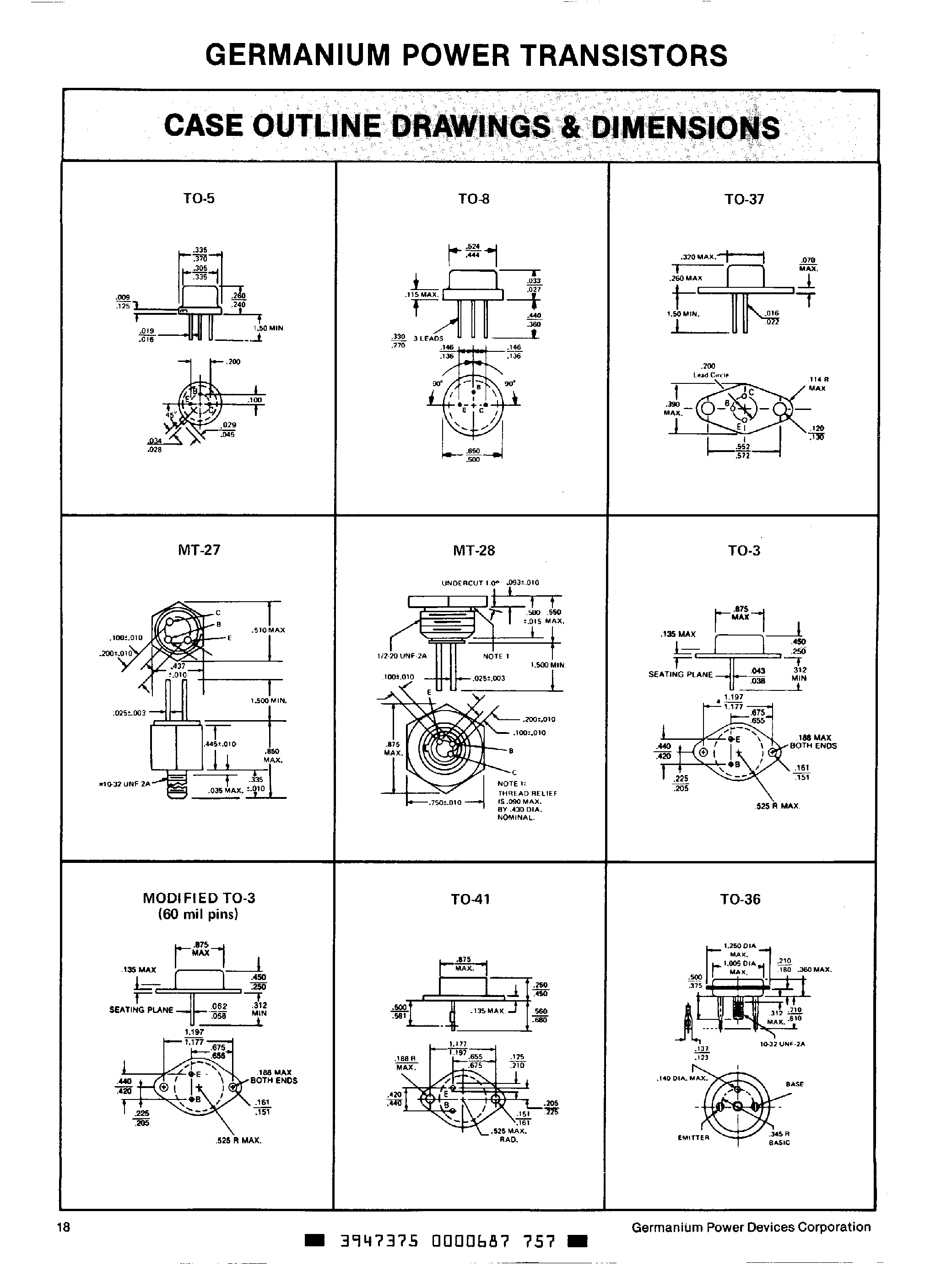 Даташит 2N2834 - Power Transistors страница 2