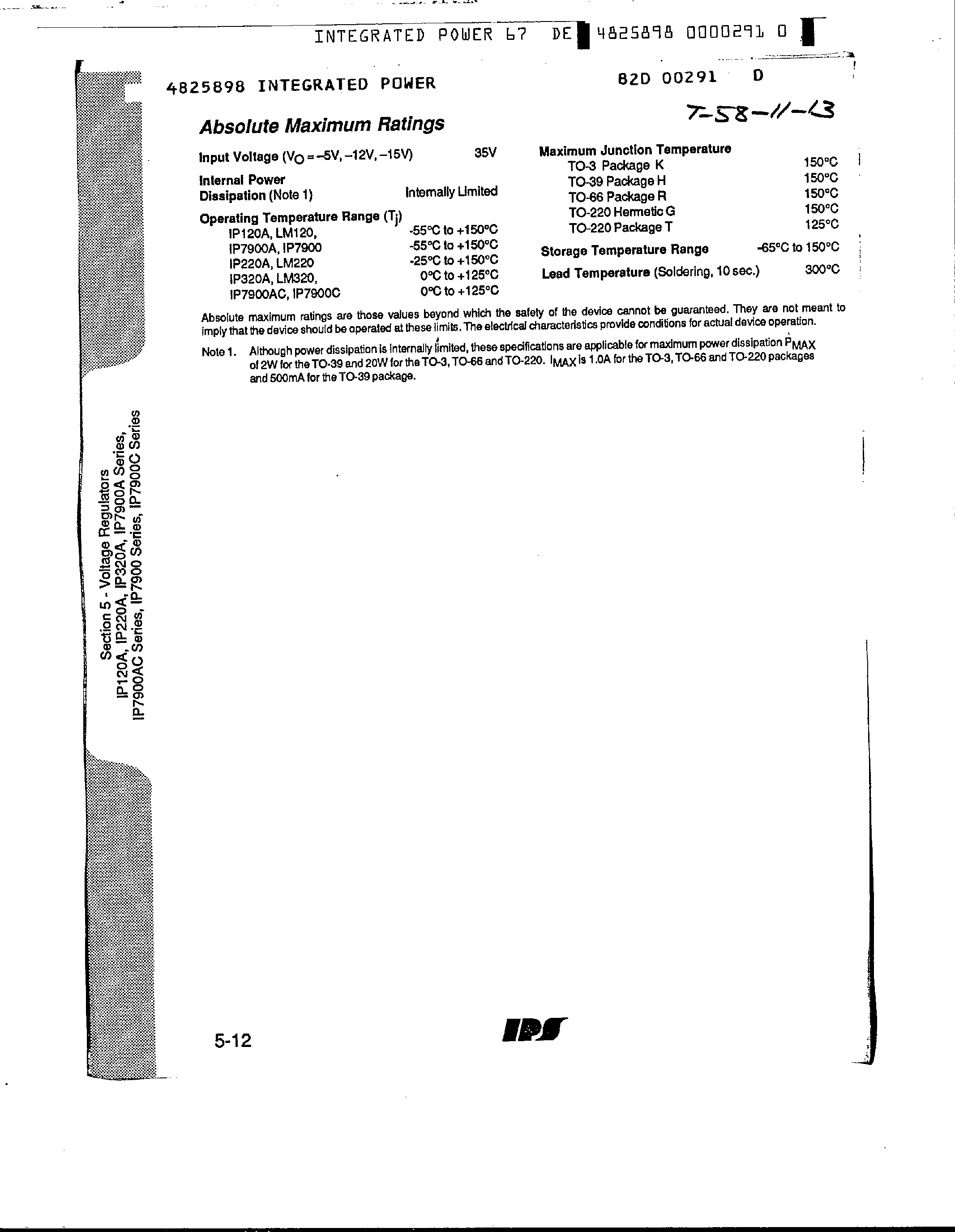 Даташит LM220K5 - 1.5 Amp / 3 Terminal Negative Regulators страница 2