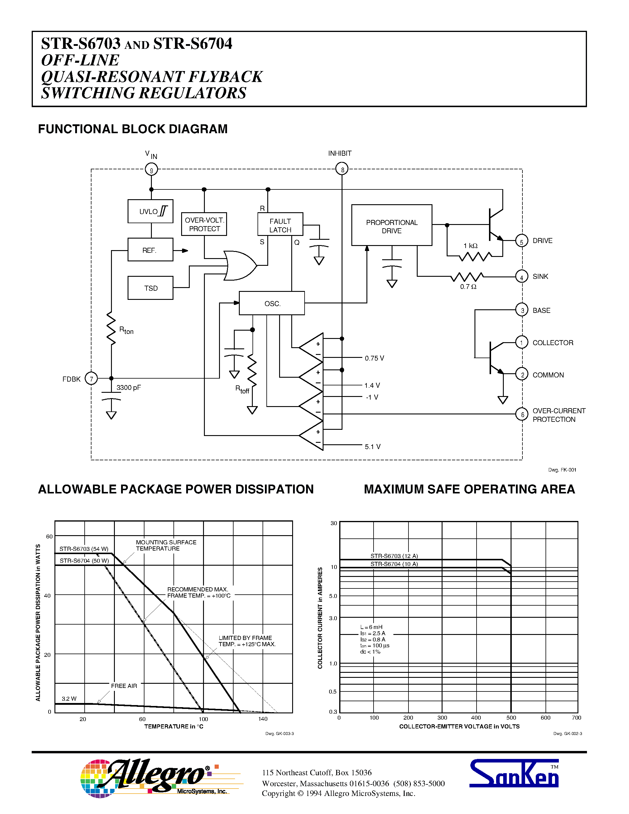 Даташит STR-S6704 - OFF-LINE SWITCHING REGULATORS WITH BIPOLAR SWITCHING TRANSISTOR страница 2