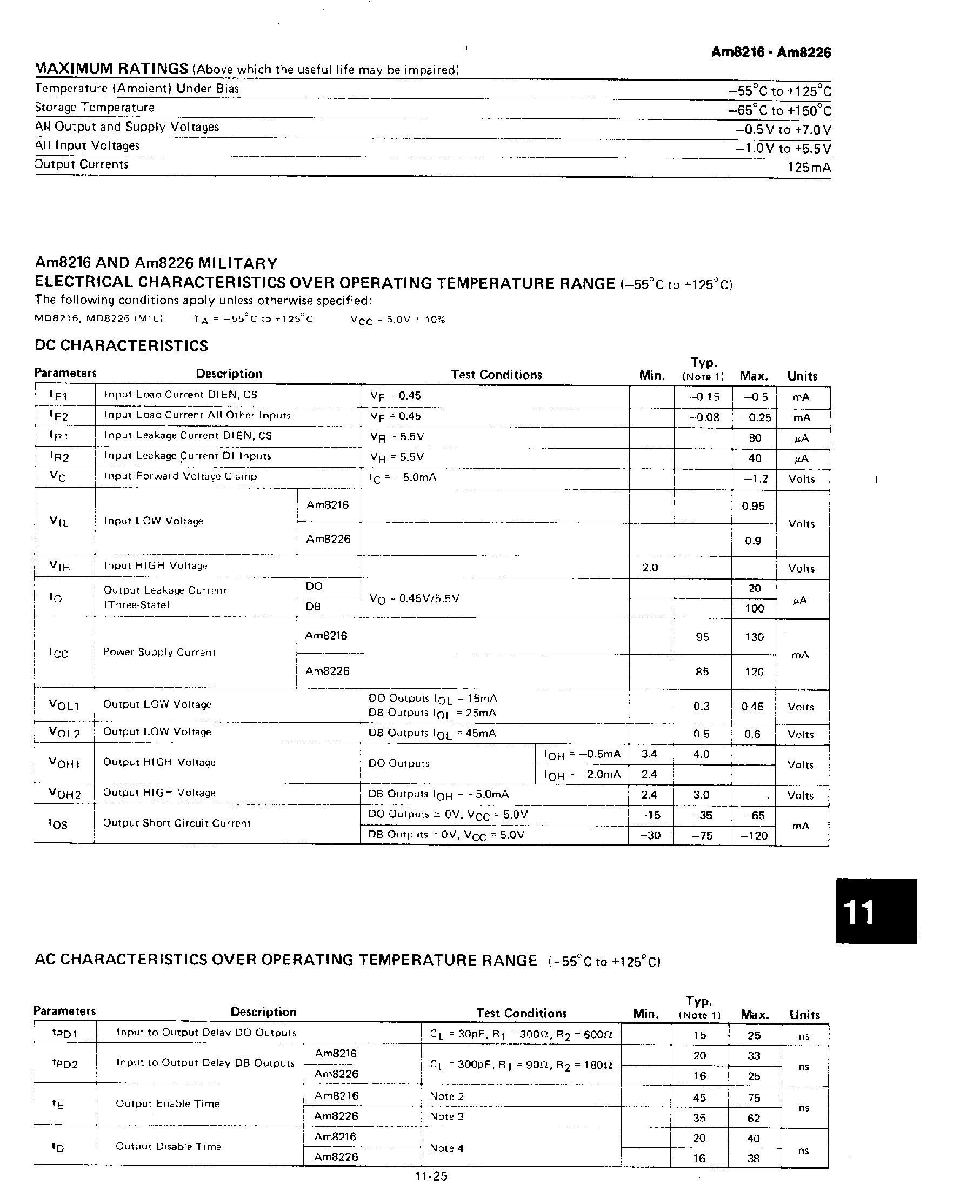 Datasheet P8216 - 4 Bit Parallel Bidirectional Bus Driver page 2