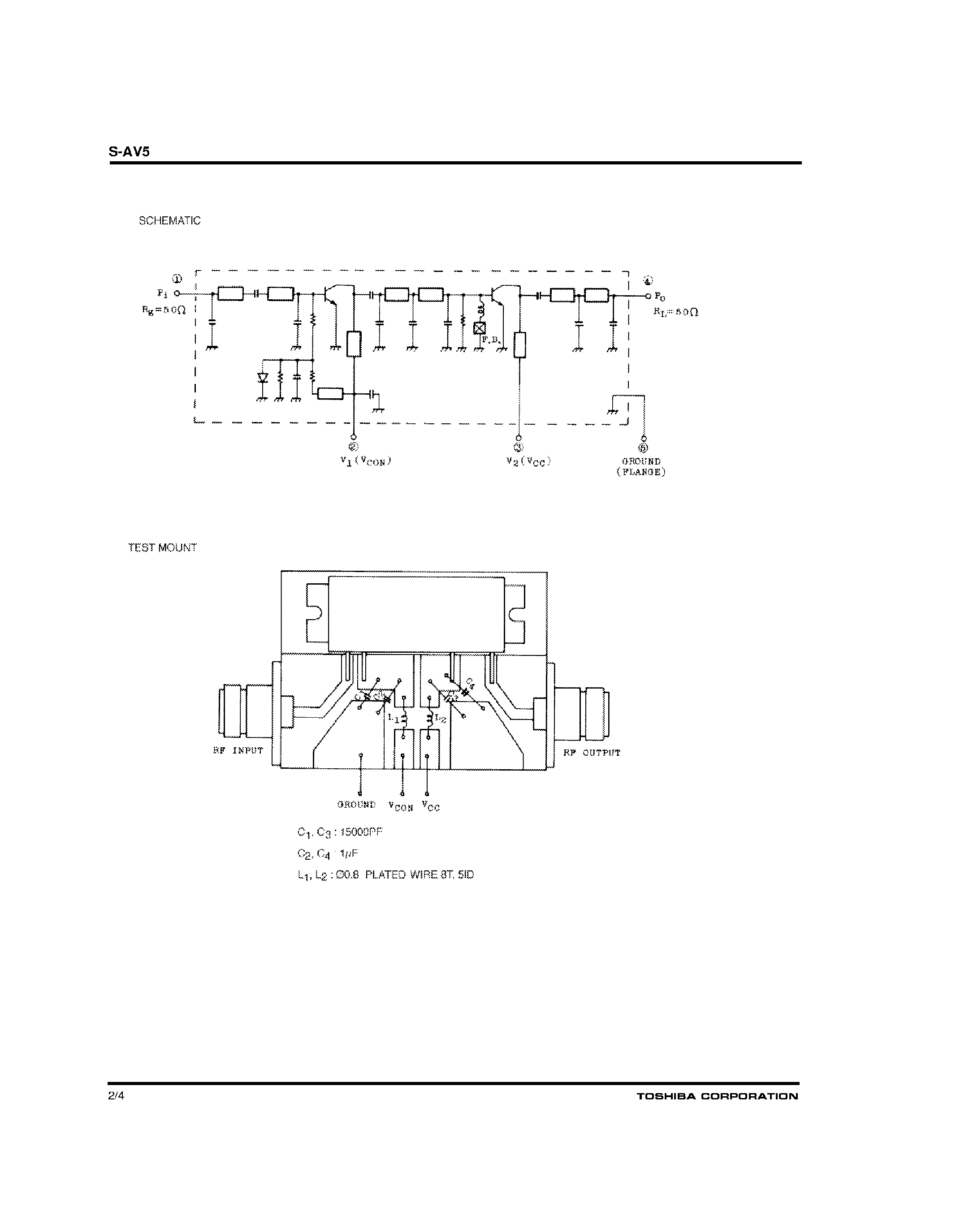 Datasheet S-AV5 - RF Power Amplifier Module page 2
