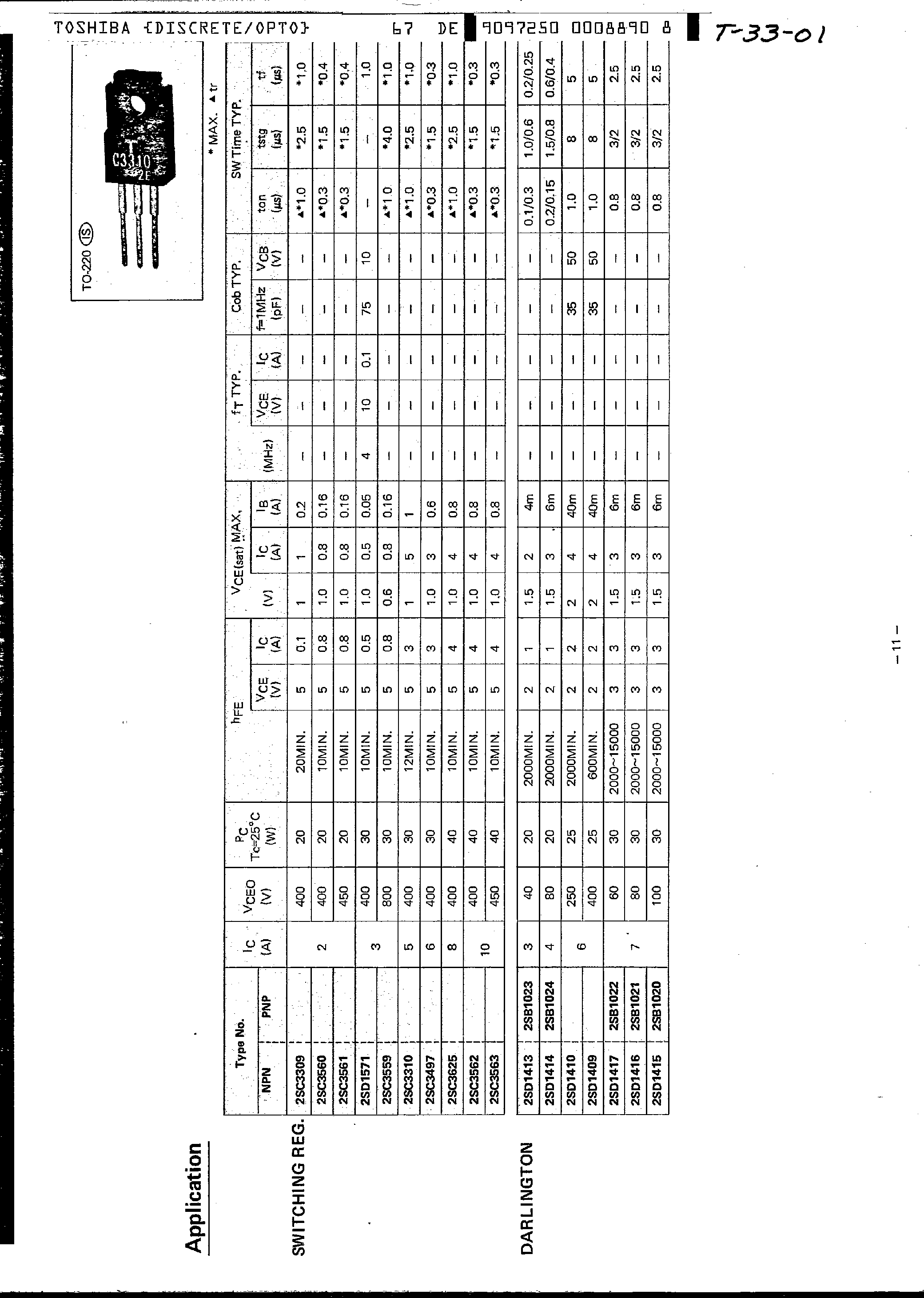 Datasheet 2SD1413 - BJT Transistor page 1