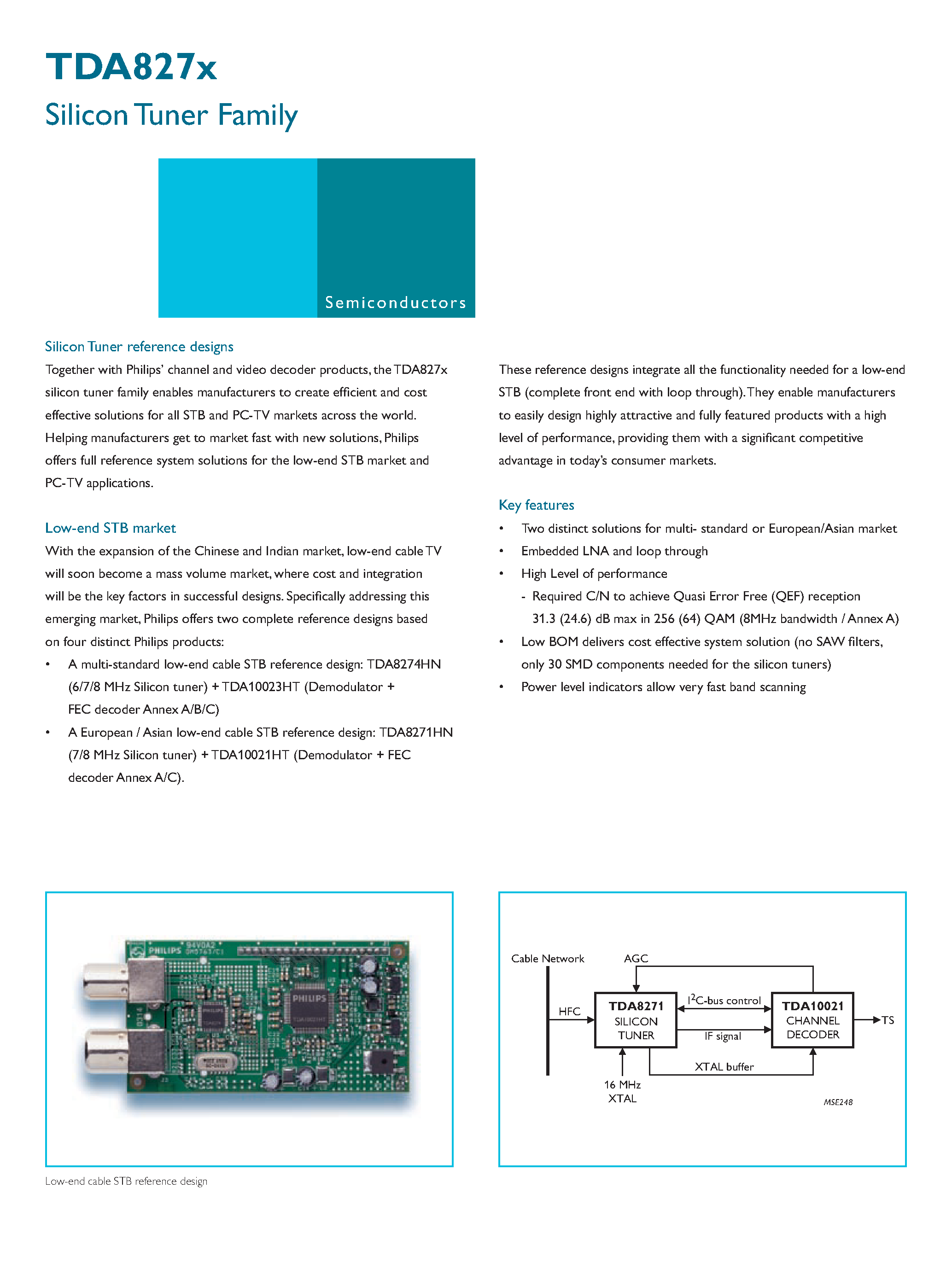 Даташит TDA827x - Silicon Tuner Family страница 2