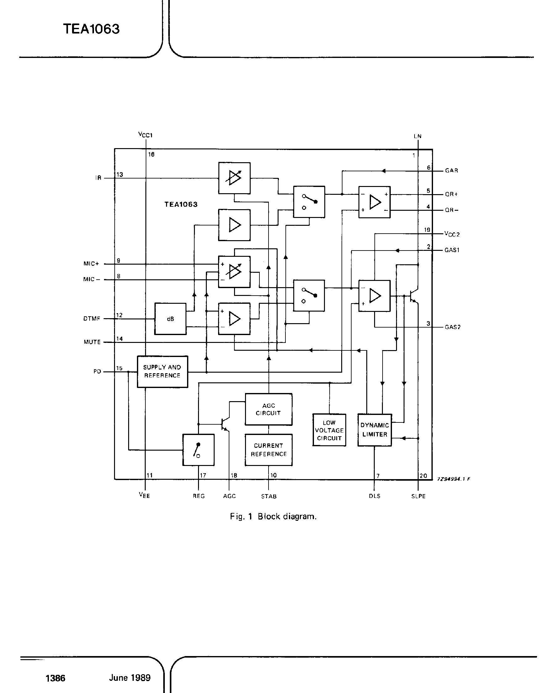Даташит на микросхему TEA1063 страница 2 Даташит TEA1063 - Low Voltage Versatile Telephone Transmission Circuit страница 2