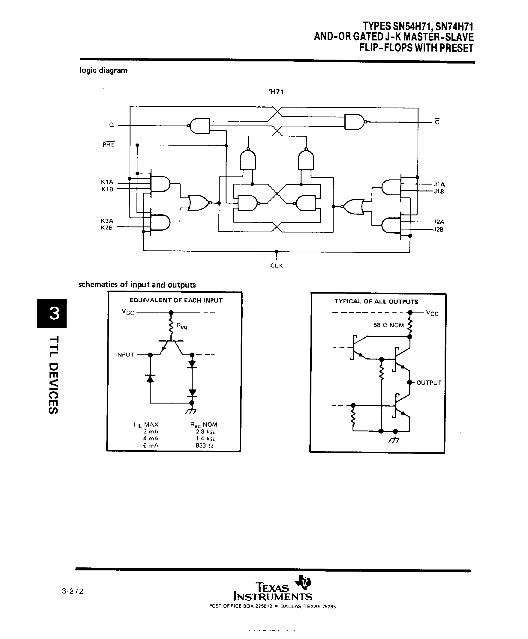 Datasheet SN54H71 - AND-OR Gated J-K Master-Slave F-F page 2