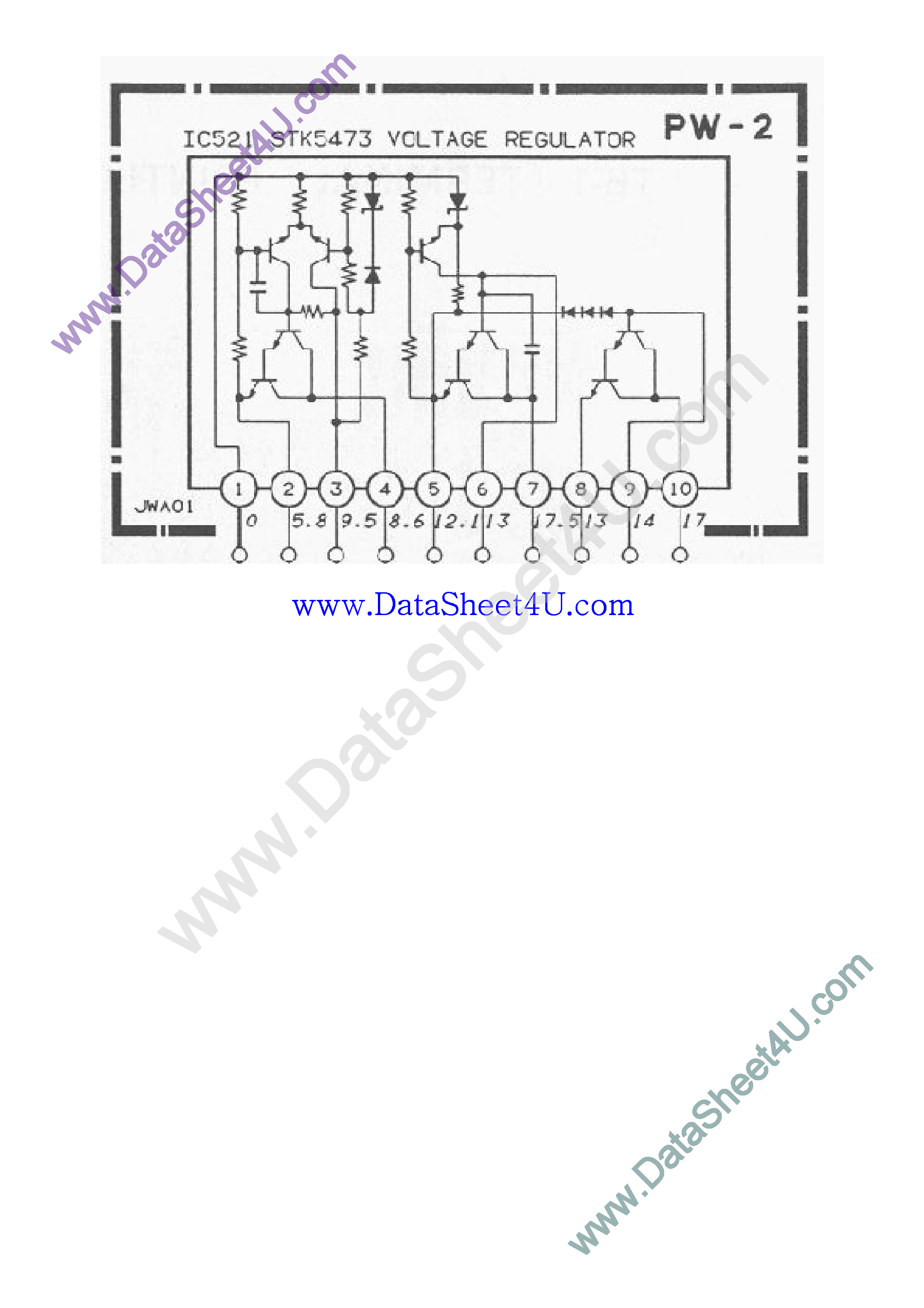 Datasheet STK5473 page 1 Datasheet STK5473 - STK5473 Voltage Regulator page 1