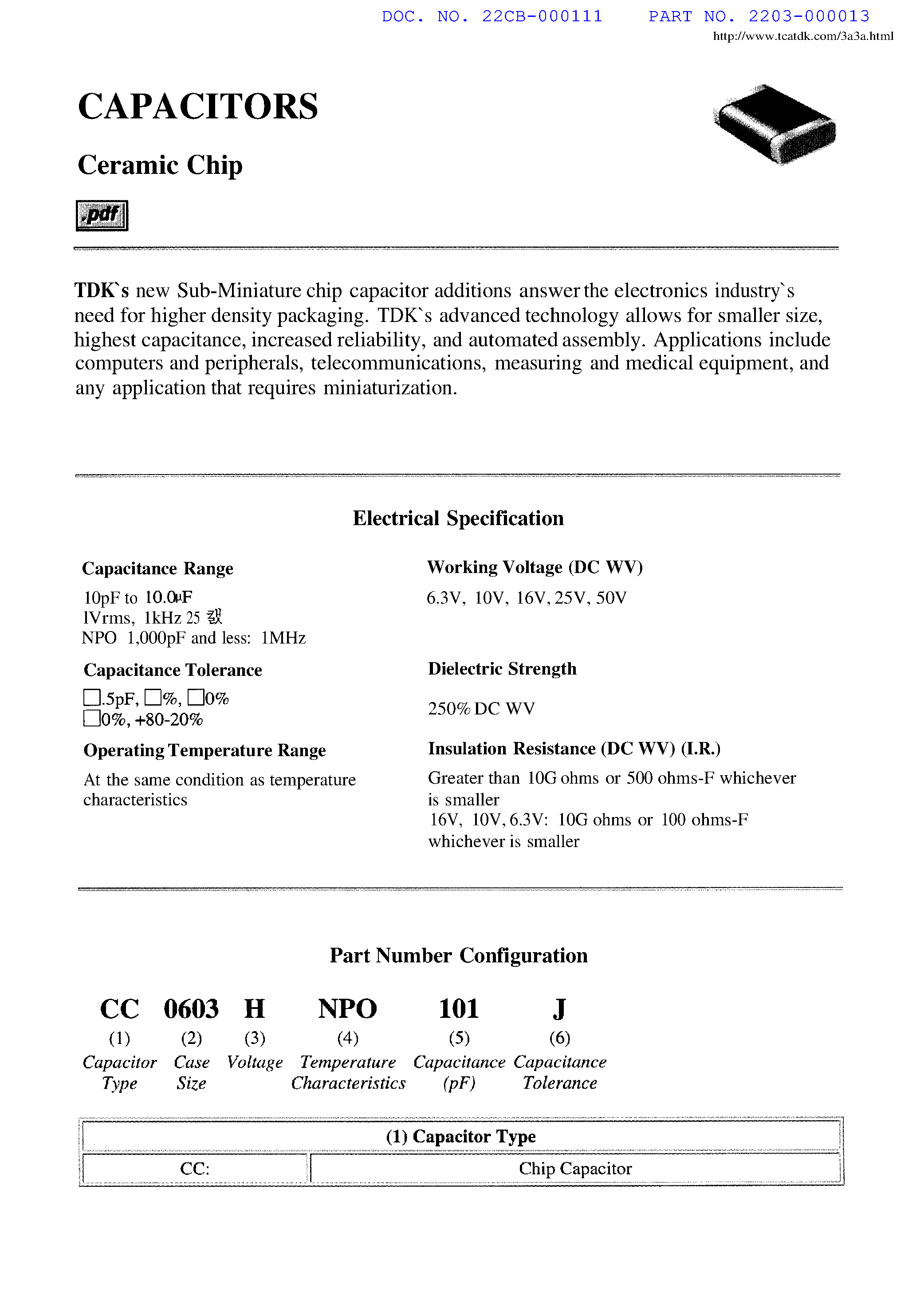 Datasheet C5650Y5V1xxx - Capacitors / Ceramic Chip page 1