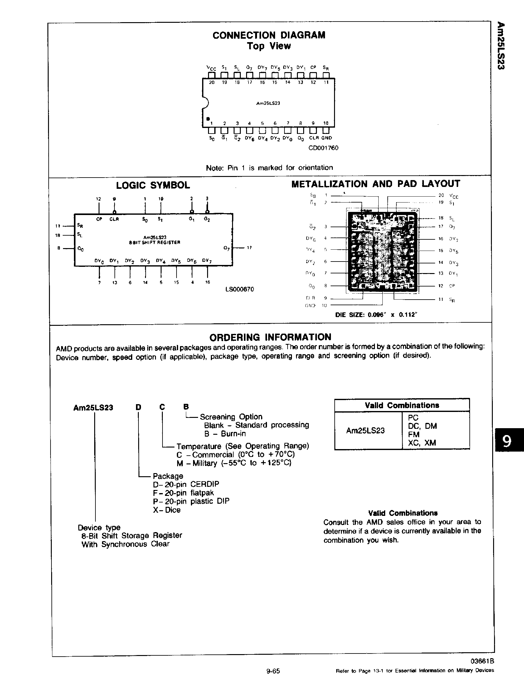 Datasheet AM25LS23 - 8 Bit Shift / Storage Register with Synchronous Clear page 2