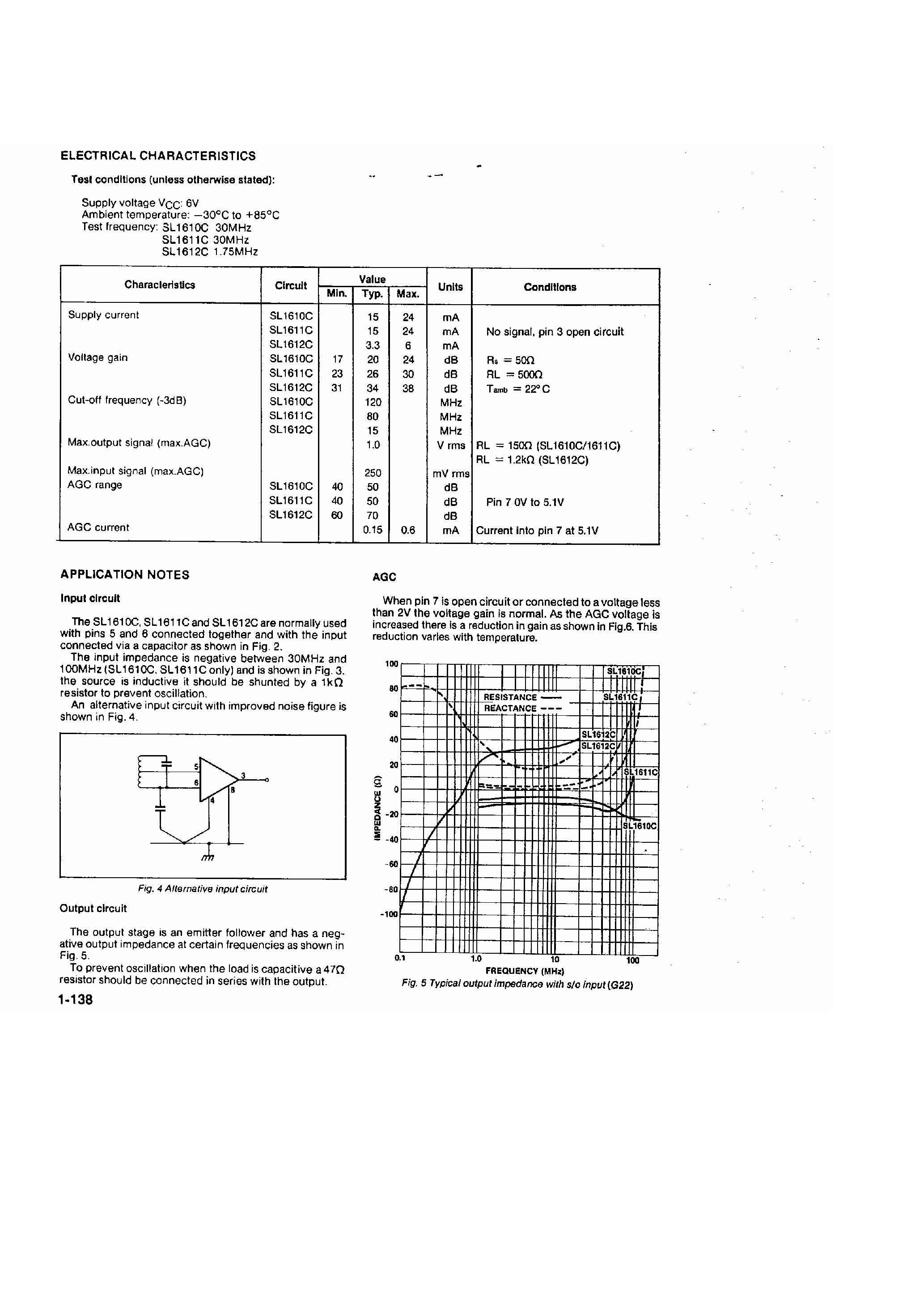Datasheet SL1612 page 2 Datasheet SL1612 - (SL1611/SL1611) RF / IF Amplifiers page 2