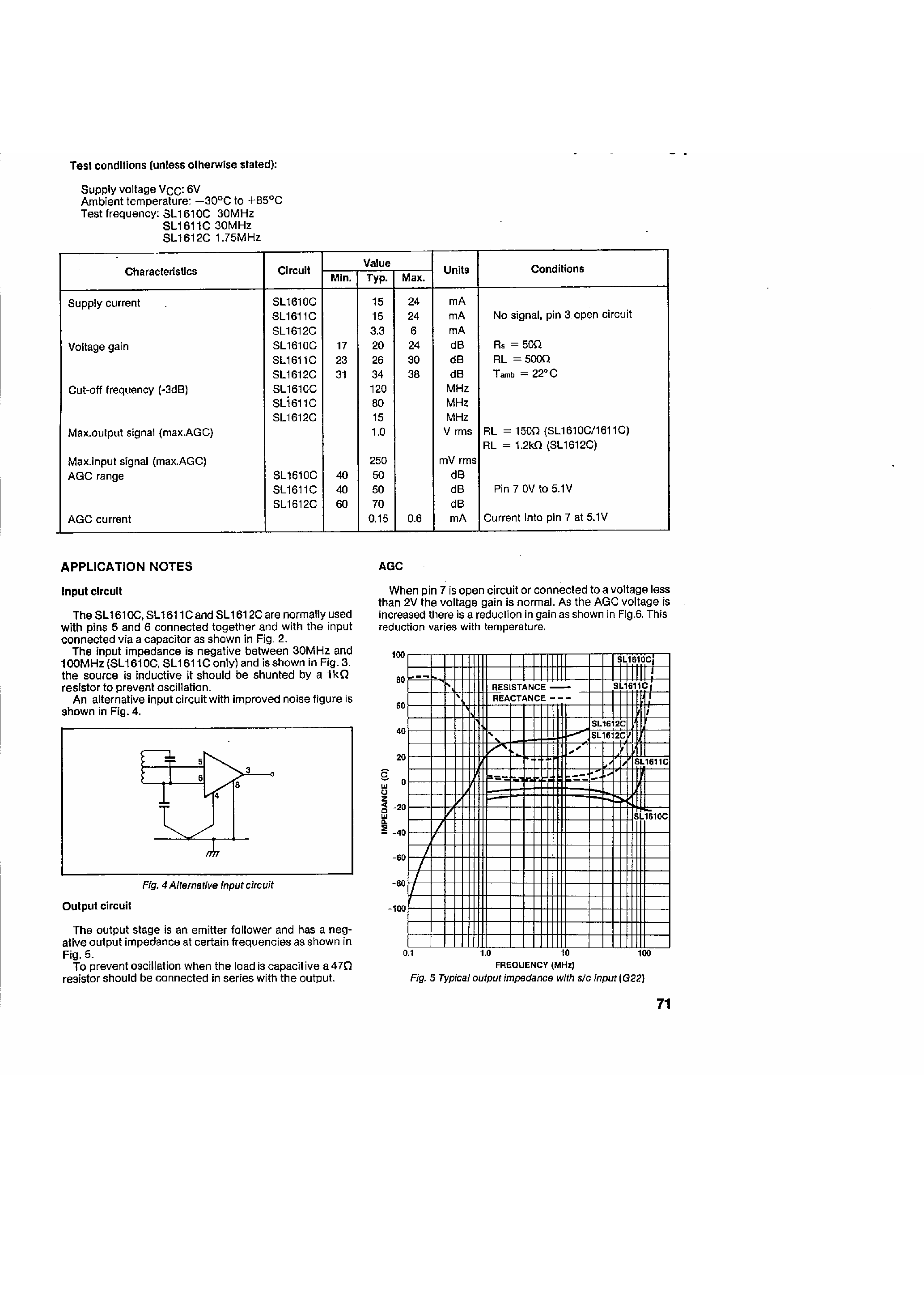 Datasheet SL1612C - (SL1611C/SL1611C) RF / IF Amplifiers page 2