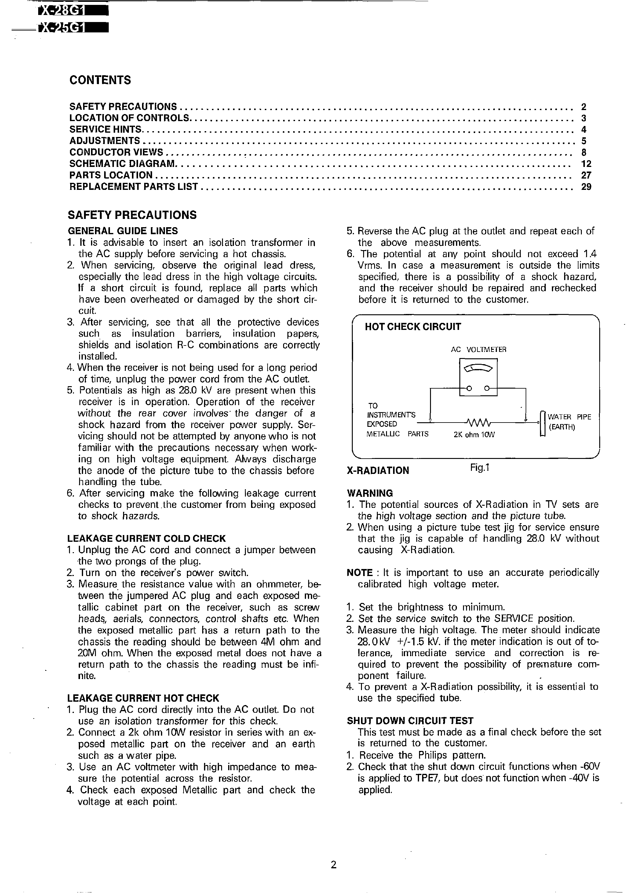 Datasheet TX25 - TV Alpha-2 Chassis Manual page 2