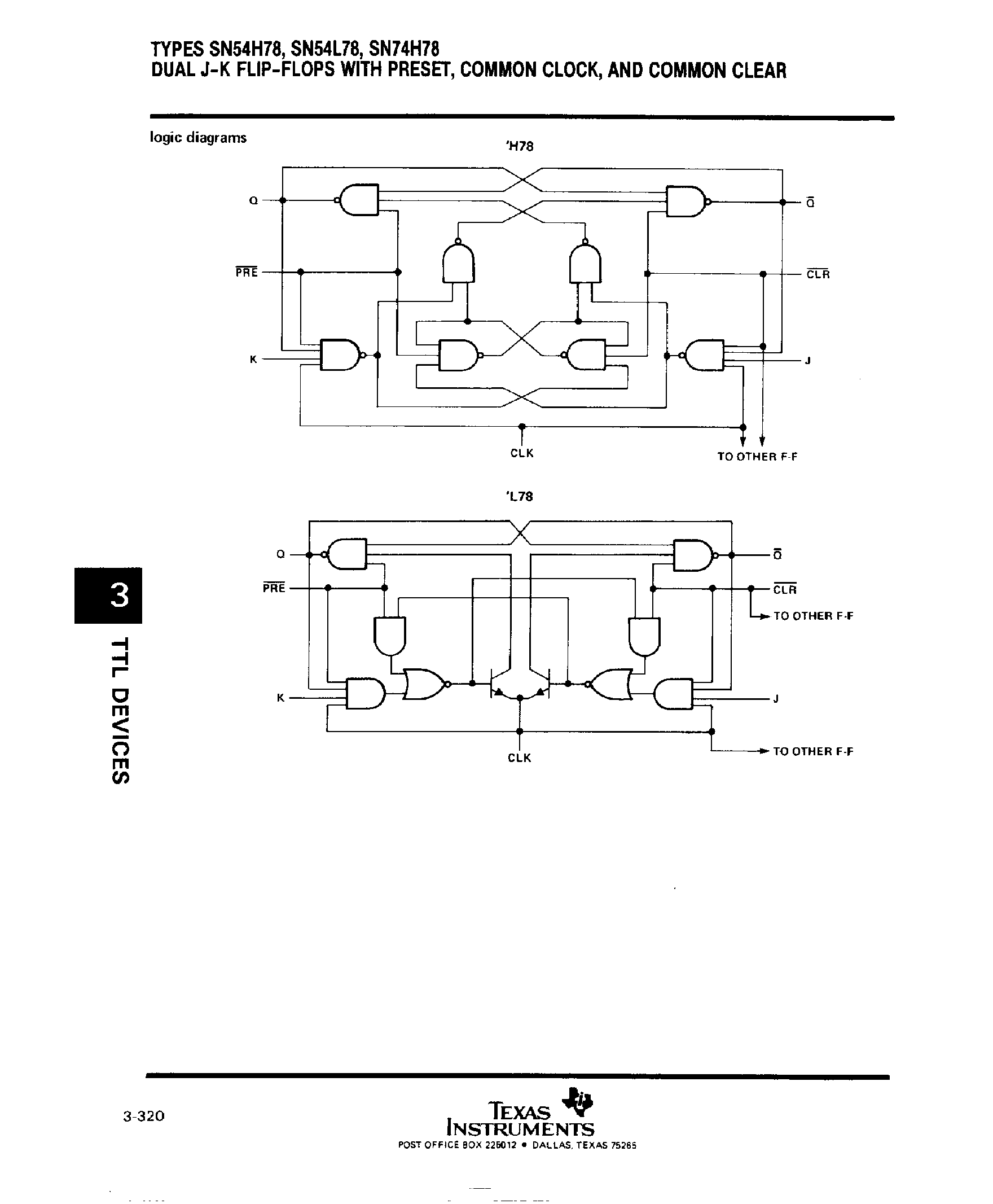 Datasheet SN74H78 - Dual J-K F-F with Preset / Common Clock and Common Clear page 2