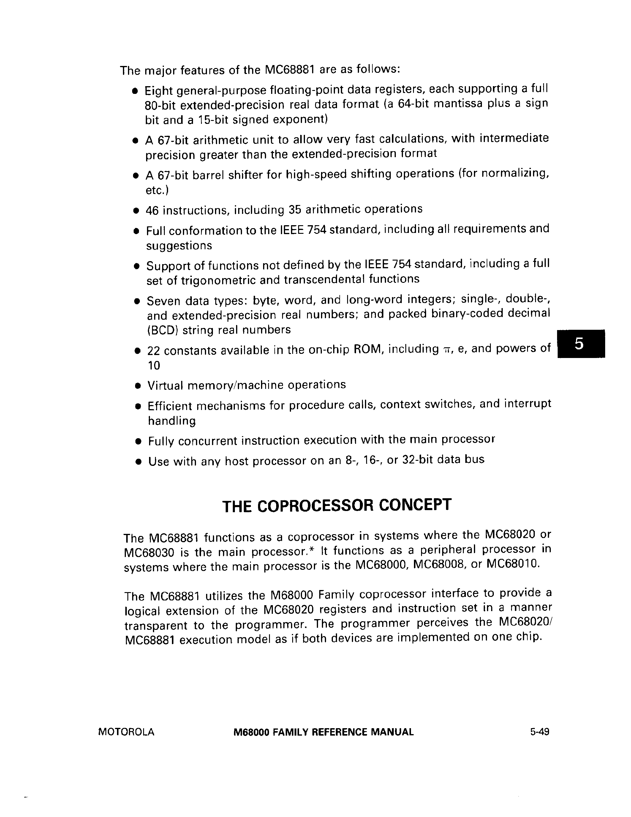 Datasheet MC68881 - HCMOS Floating-Point Coprocessor page 2