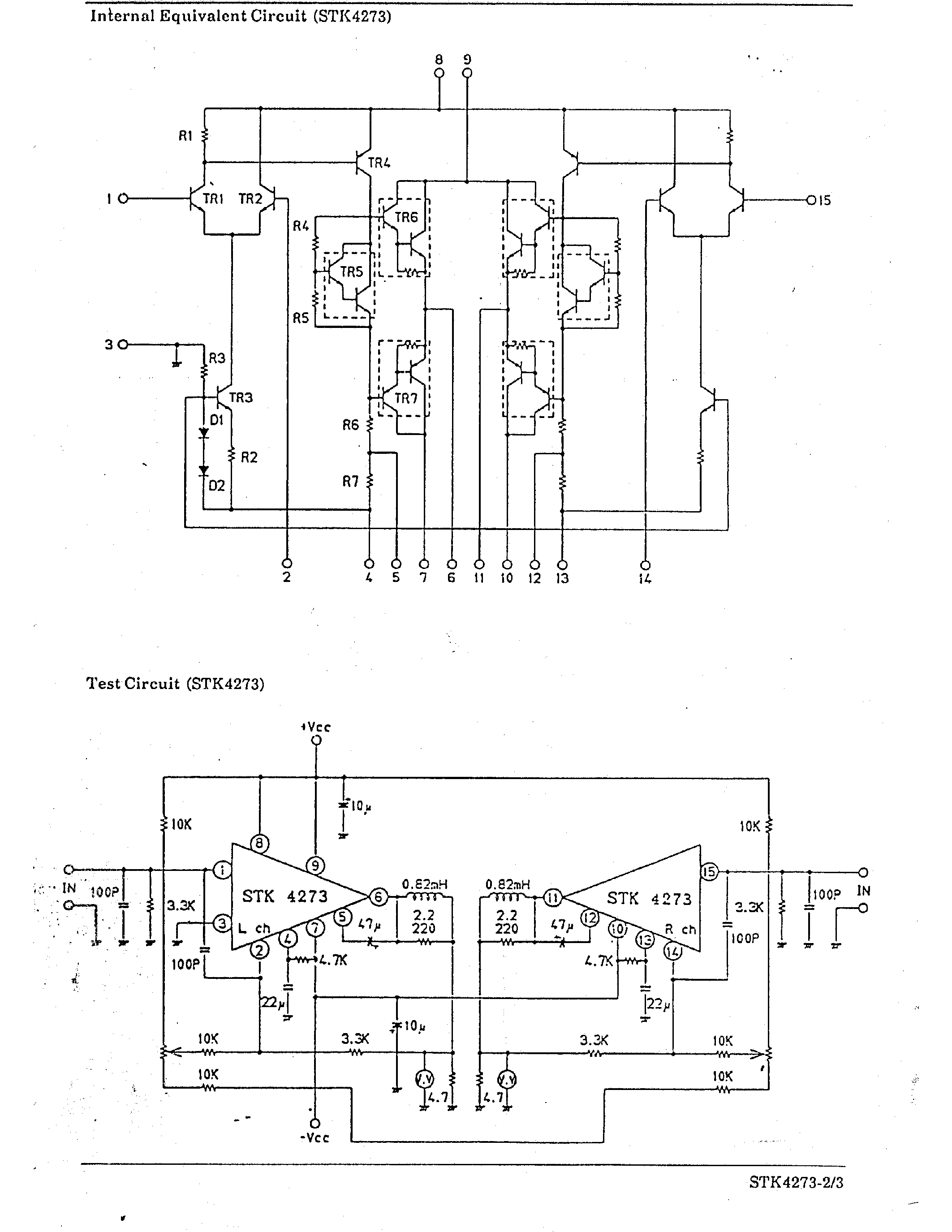 Datasheet STK4273 - 2 Channel AF Power Amp page 2