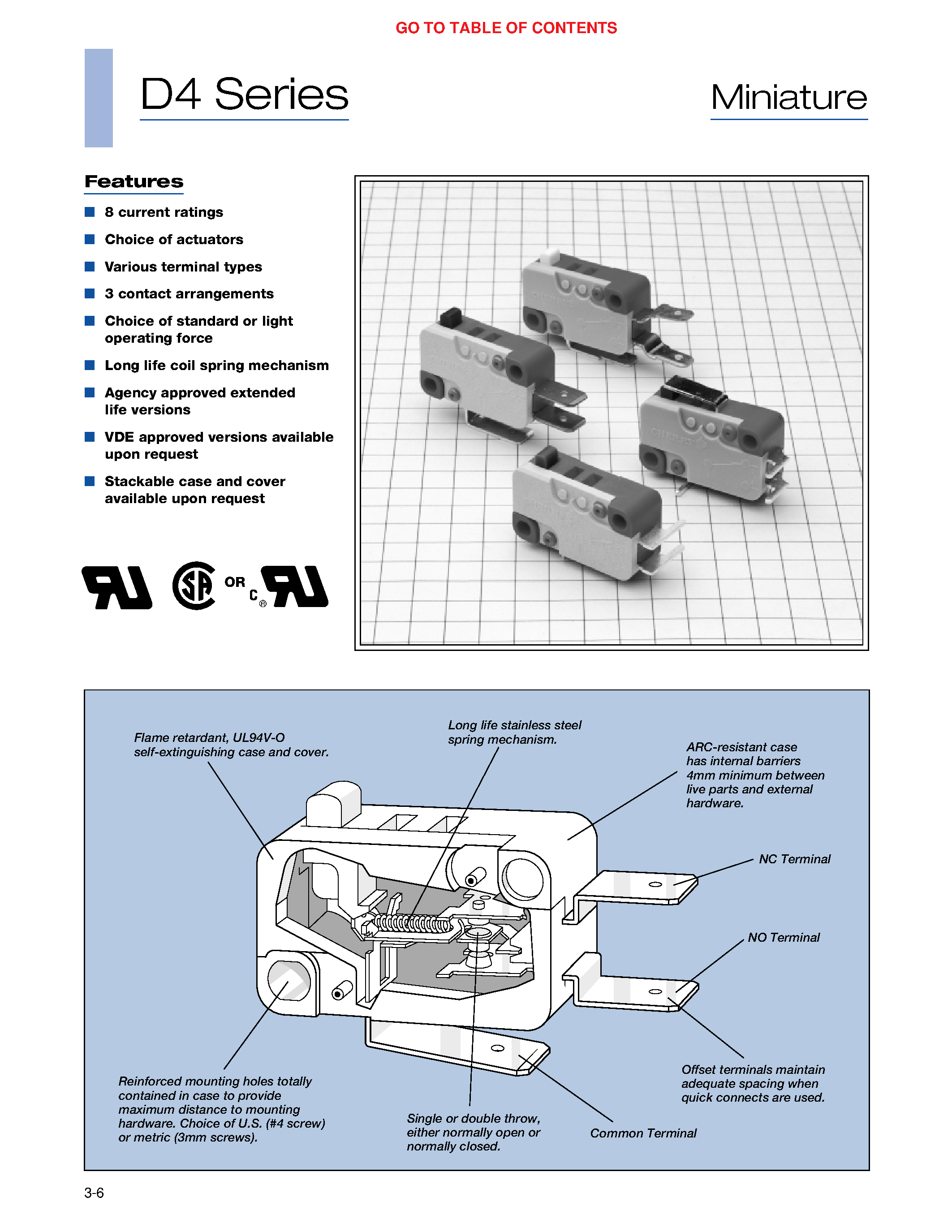 Даташит на микросхему D418 страница 1 Даташит D418 - D4 Series / Limit Switch страница 1