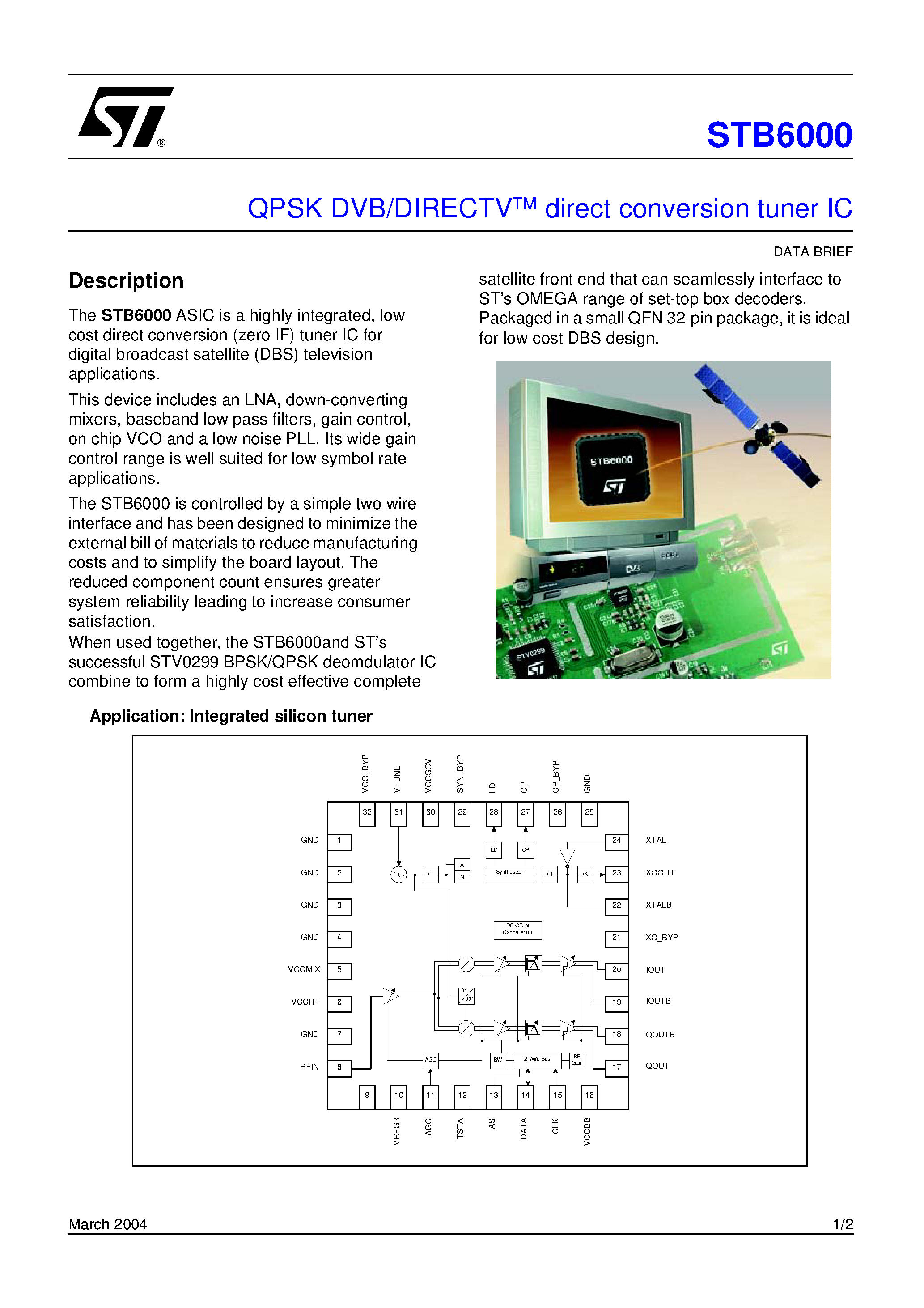 Datasheet STB6000 - N-CHANNEL Power MOSFET page 1
