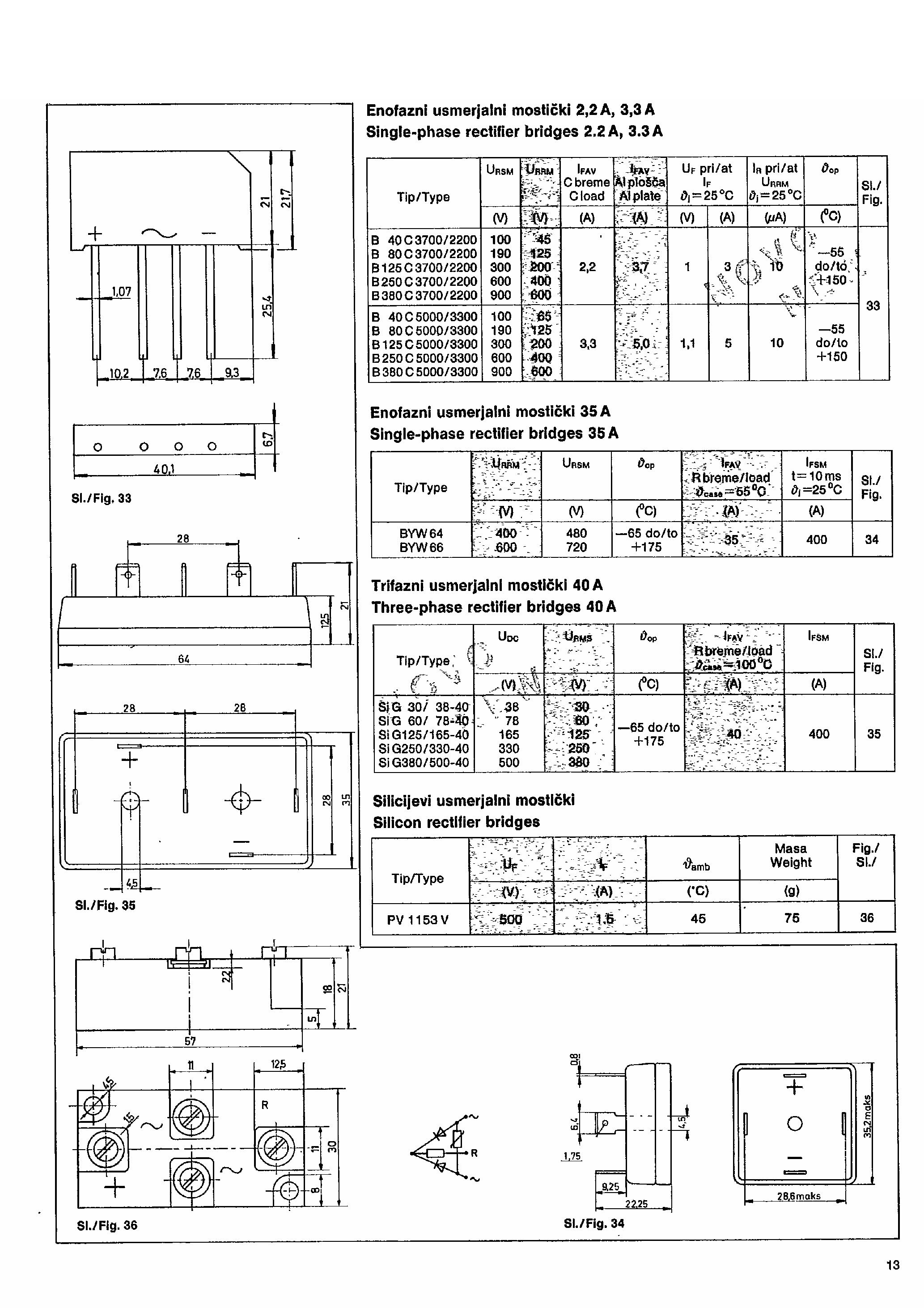 Datasheet BYW64 page 1 Datasheet BYW64 - BRIDGE RECTIFIER page 1